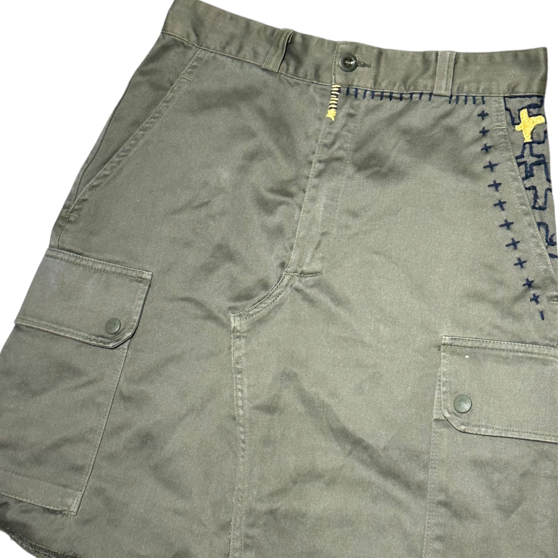 MILITARY(ミリタリー) Stitch Remake Military Skirt ステッチ リメイク ミリタリー スカート セージグリーン