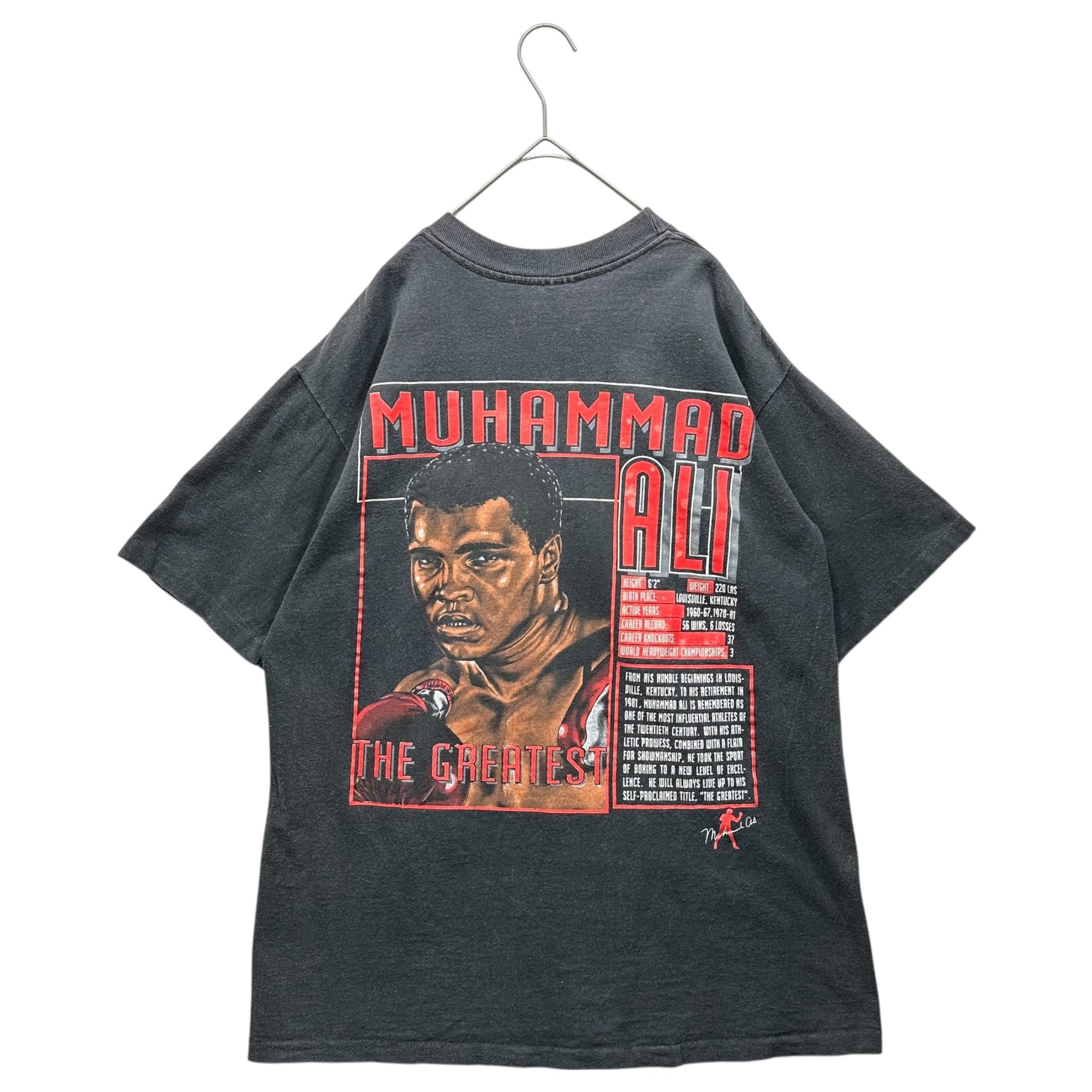 vintage(ヴィンテージ) 90's NUTMEG MUHAMMAD ALI Tee モハメド アリ Tシャツ 90年代 L ブラック×ブラウン×レッド