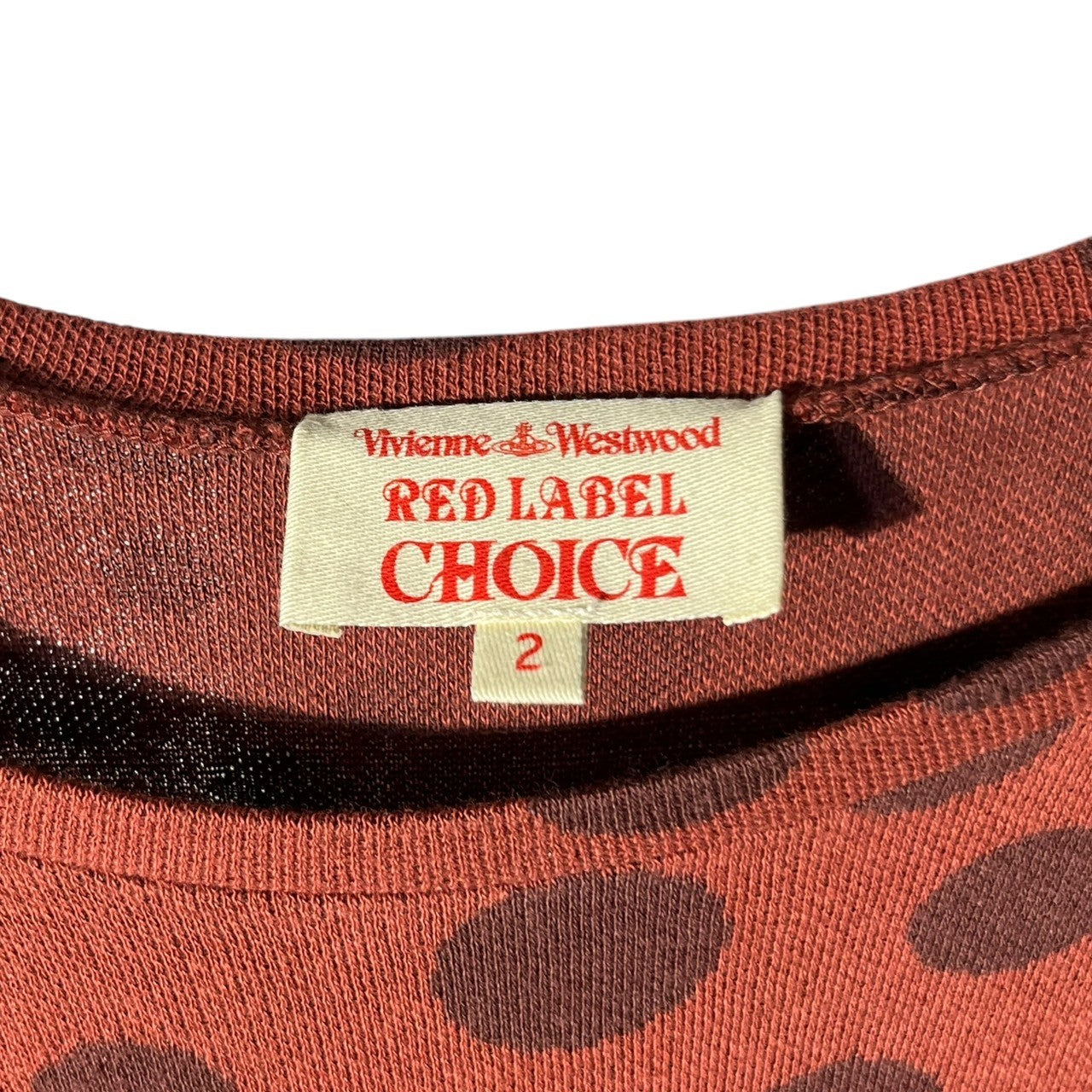 Vivienne Westwood RED LABEL CHOICE(ヴィヴィアンウエストウッドレッドレーベルチョイス) Random dot pattern sweatshirt dress ランダム ドット柄 スウェット ワンピース 16-55-571002 2(M) オレンジ