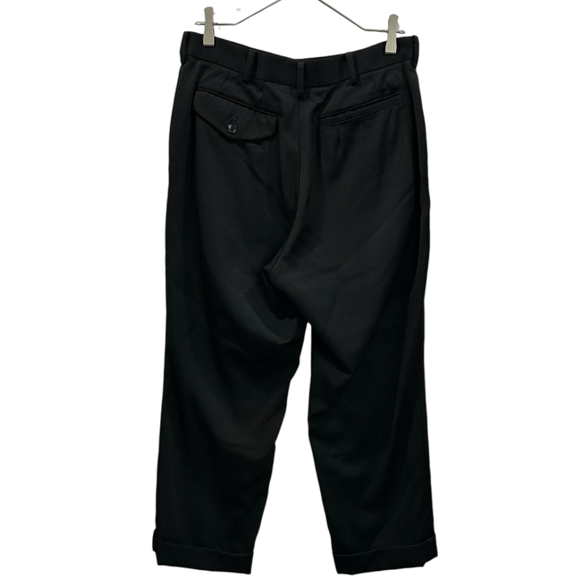 BLACK COMME des GARCONS(ブラックコムデギャルソン) 2020SS Wool gabardine cropped trousers ウールギャバジン クロップド スラックス 1E-P020 L ブラック AD2019 パンツ