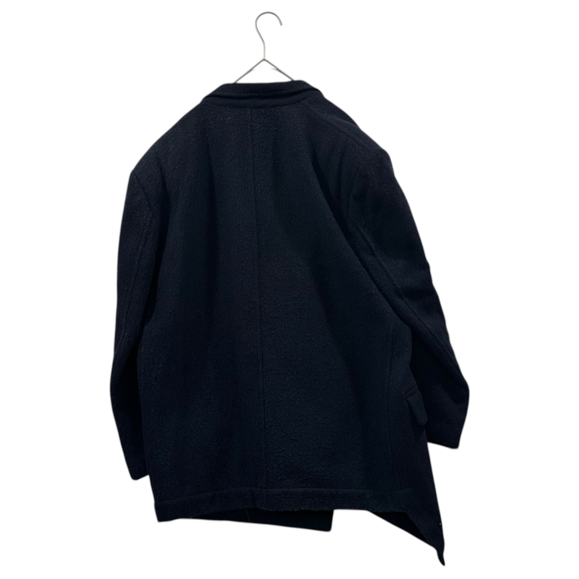 COMME des GARCONS(コムデギャルソン) 80's Big-Button Asymmetrical Wool Tailored Jacket デカボタン 変形 ウール テーラード ジャケット GJ-080020 FREE ネイビー 80年代 80's アーカイブ メンズ着用可