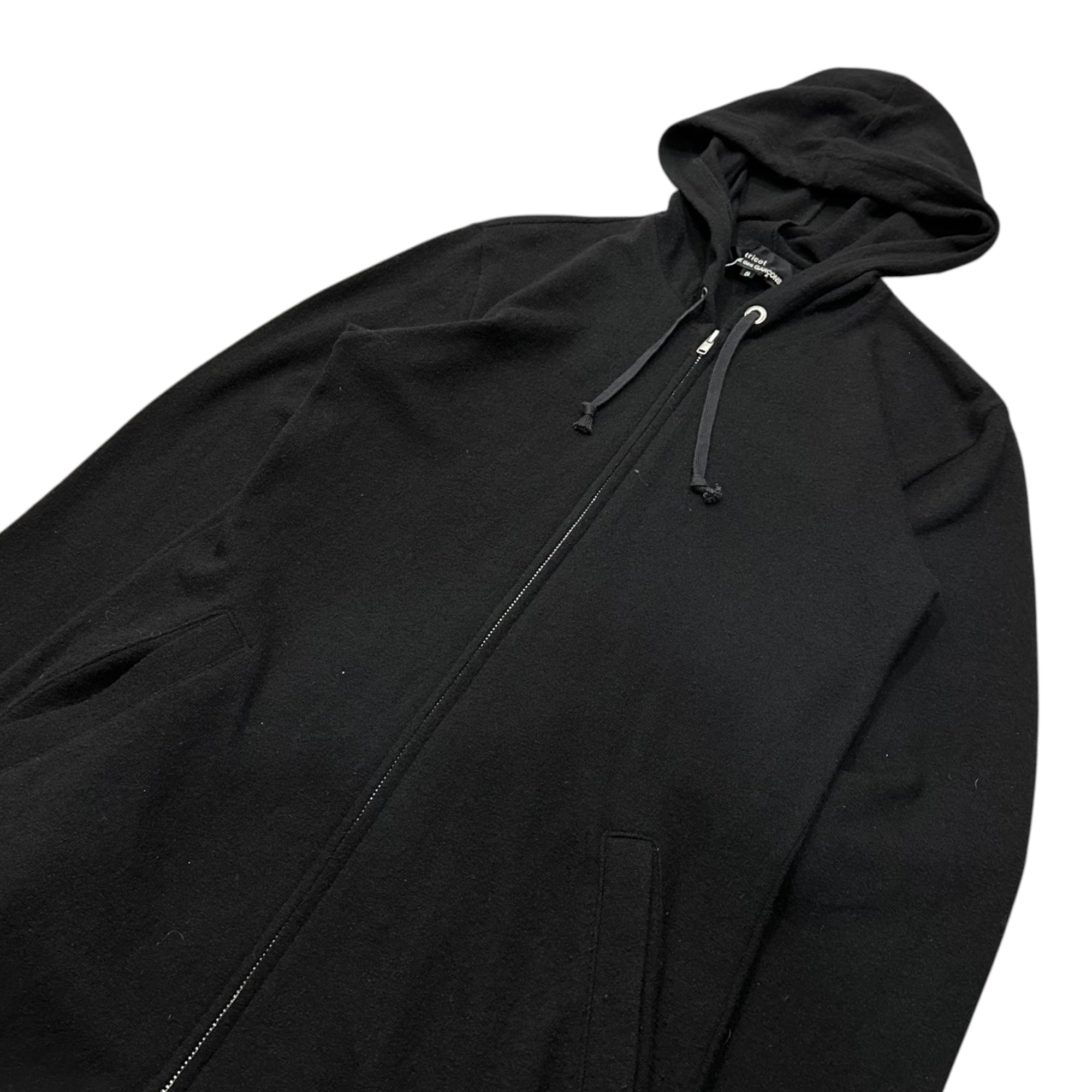 tricot COMME des GARCONS(トリココムデギャルソン) 2013AW Wool-cashmere knit full-zip hoodie ウール カシミヤ ニット ジップ パーカー TL-B015 S ブラック AD2013