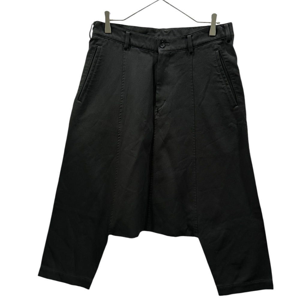 BLACK COMME des GARCONS(ブラックコムデギャルソン) 2013SS Garment-Dyed Poly-Cotton Sarrouel Pants 製品染め ポリコットン サルエル パンツ 1K-P008 M チャコール AD2012 定番品