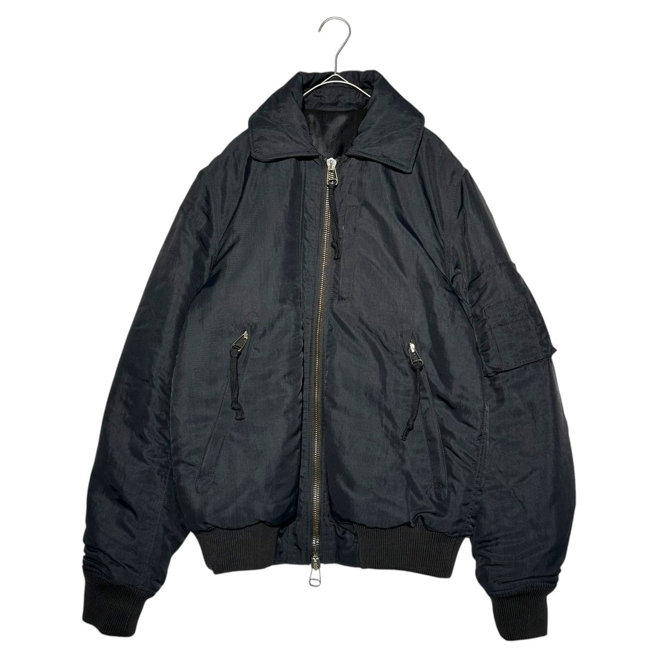 Acne(アクネ) 10AW Sheep Shearling Collar Flight Bomber Jacket 襟 シープ ムートン フライト ボンバー ジャケット CM YE BA 0121 46(S程度) ブラック×ベージュ アーカイブ