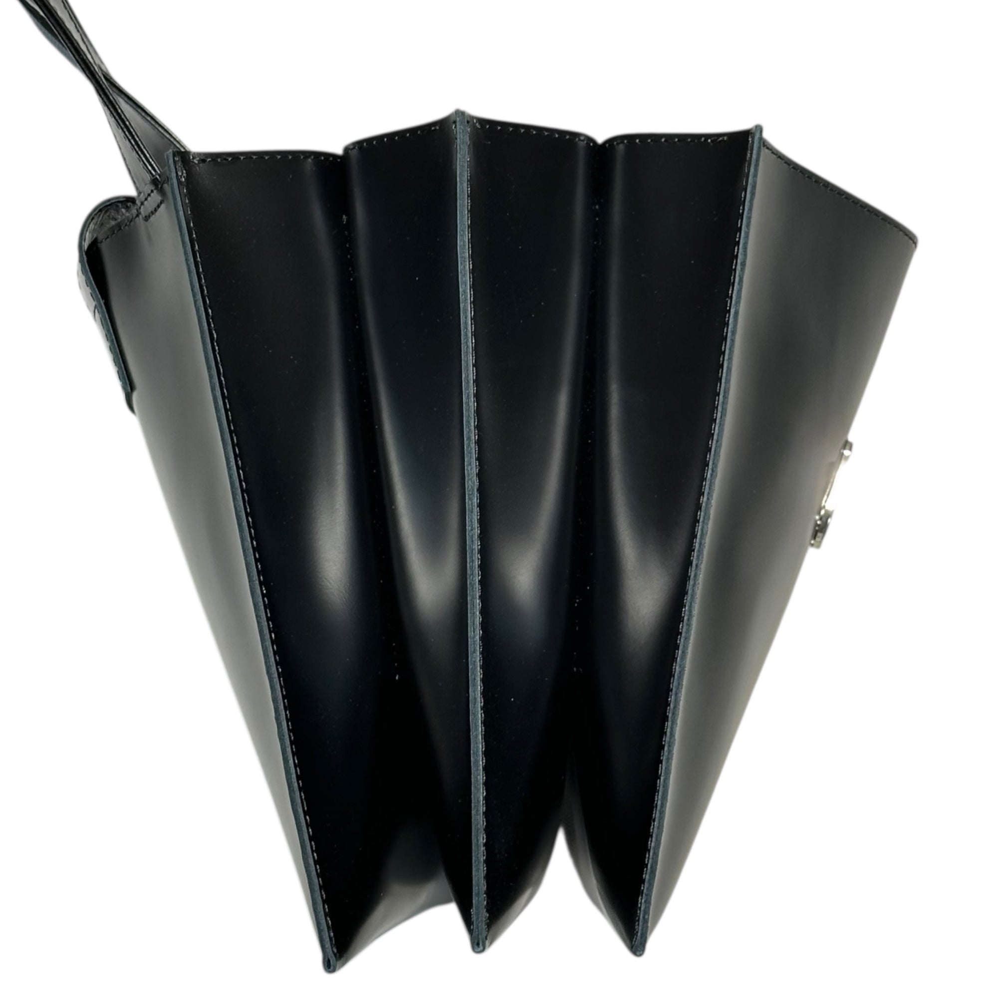 COMME des GARCONS JUNYA WATANABE(コムデギャルソンジュンヤワタナベ) Buckle-Closure Steer Leather Triple-Strap Shoulder Bag バックル ステアレザー 3連 ショルダー バッグ JD-K205 ブラック