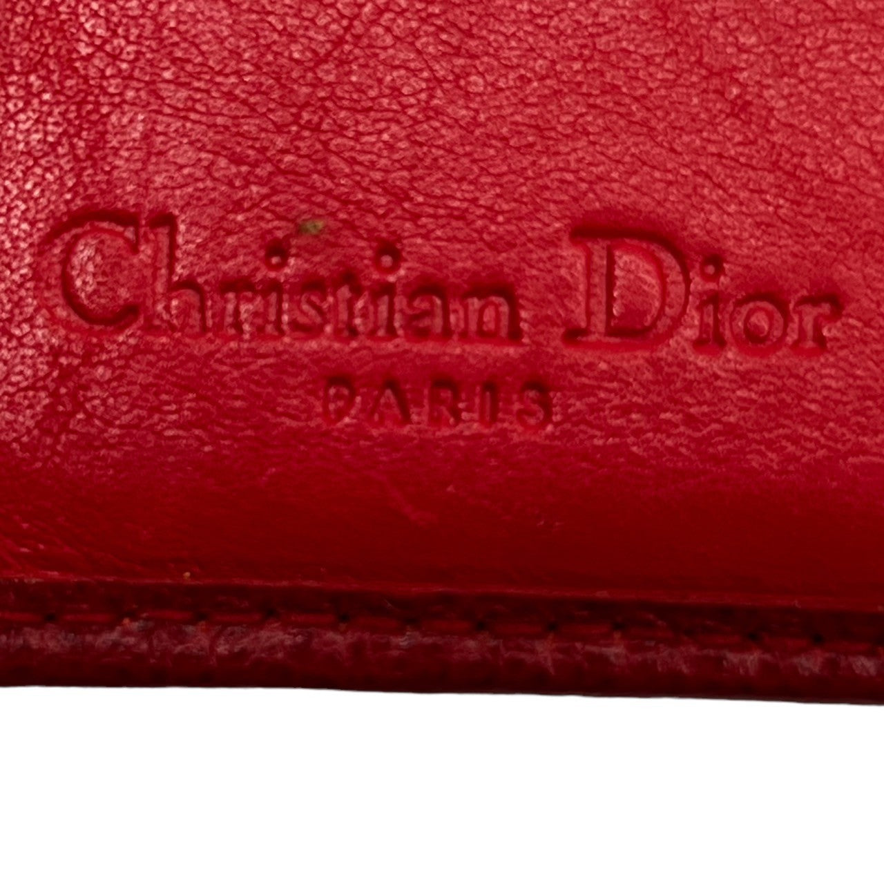 Christian Dior(クリスチャンディオール) トロッター ミニ財布 2つ折り財布 ベージュ レッド×グリーン×イエロー ラスタカラ