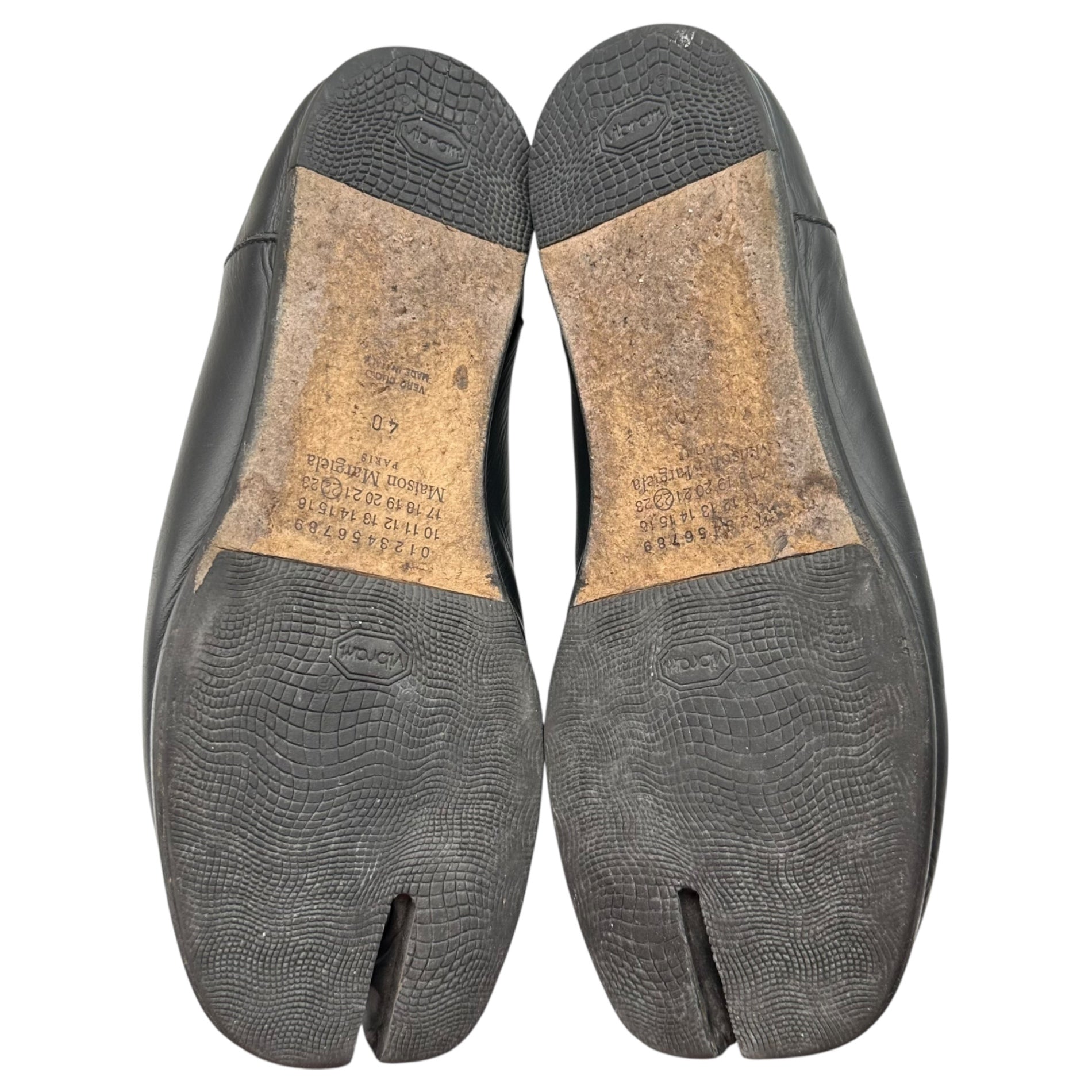 MAISON MARGIELA(メゾンマルジェラ) TABI Babouche 足袋 バブーシュ S57WR0051 40(26cm程度) ブラック タビ レザー スリッポン ローファー シューズ