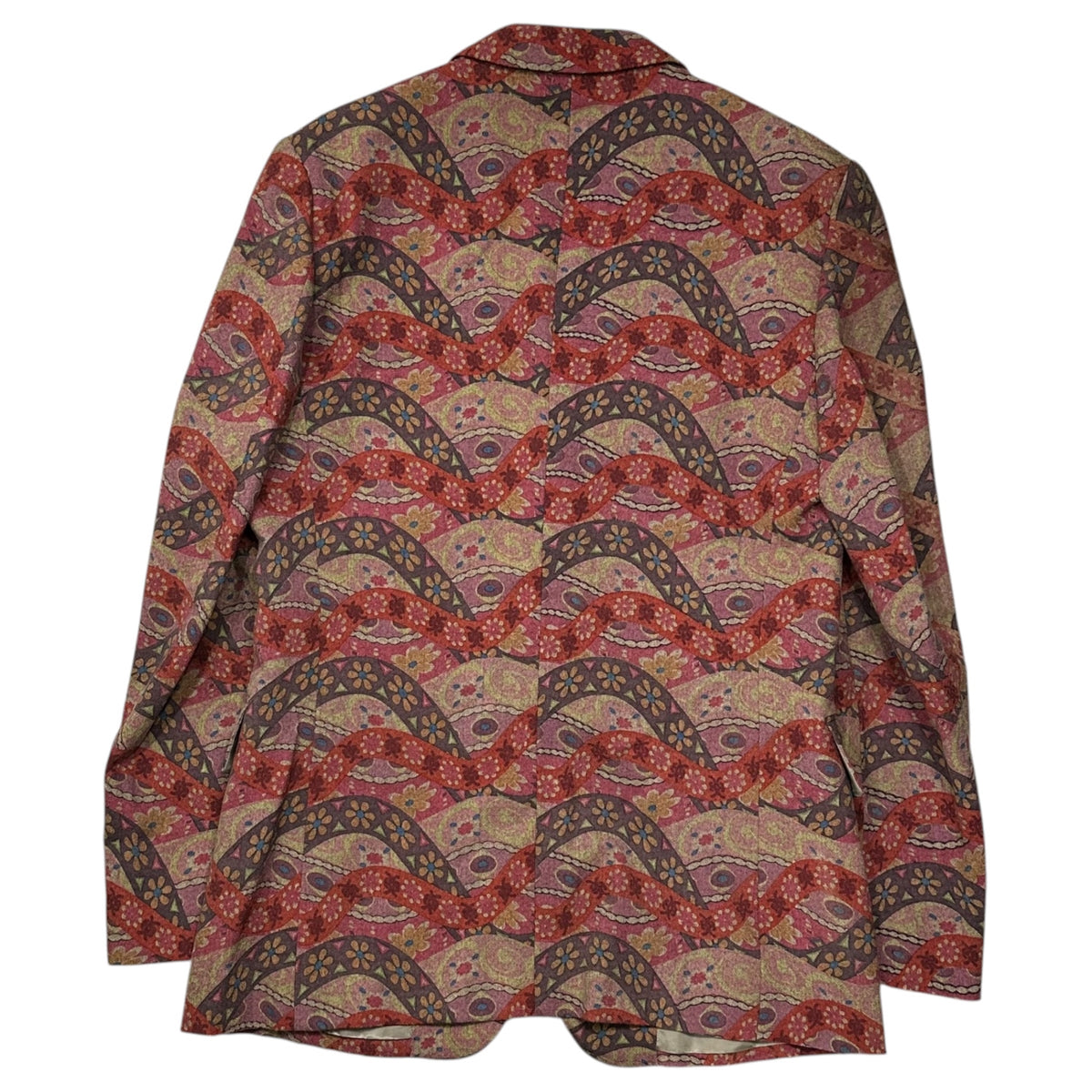 COMME des GARCONS HOMME PLUS(コムデギャルソンオムプリュス) 2001AW Psychedelic Period All-Over Print Tailored Jacket サイケ 期 総柄 テーラード ジャケット PC-J009 M レッド AD2001 00s アーカイブ