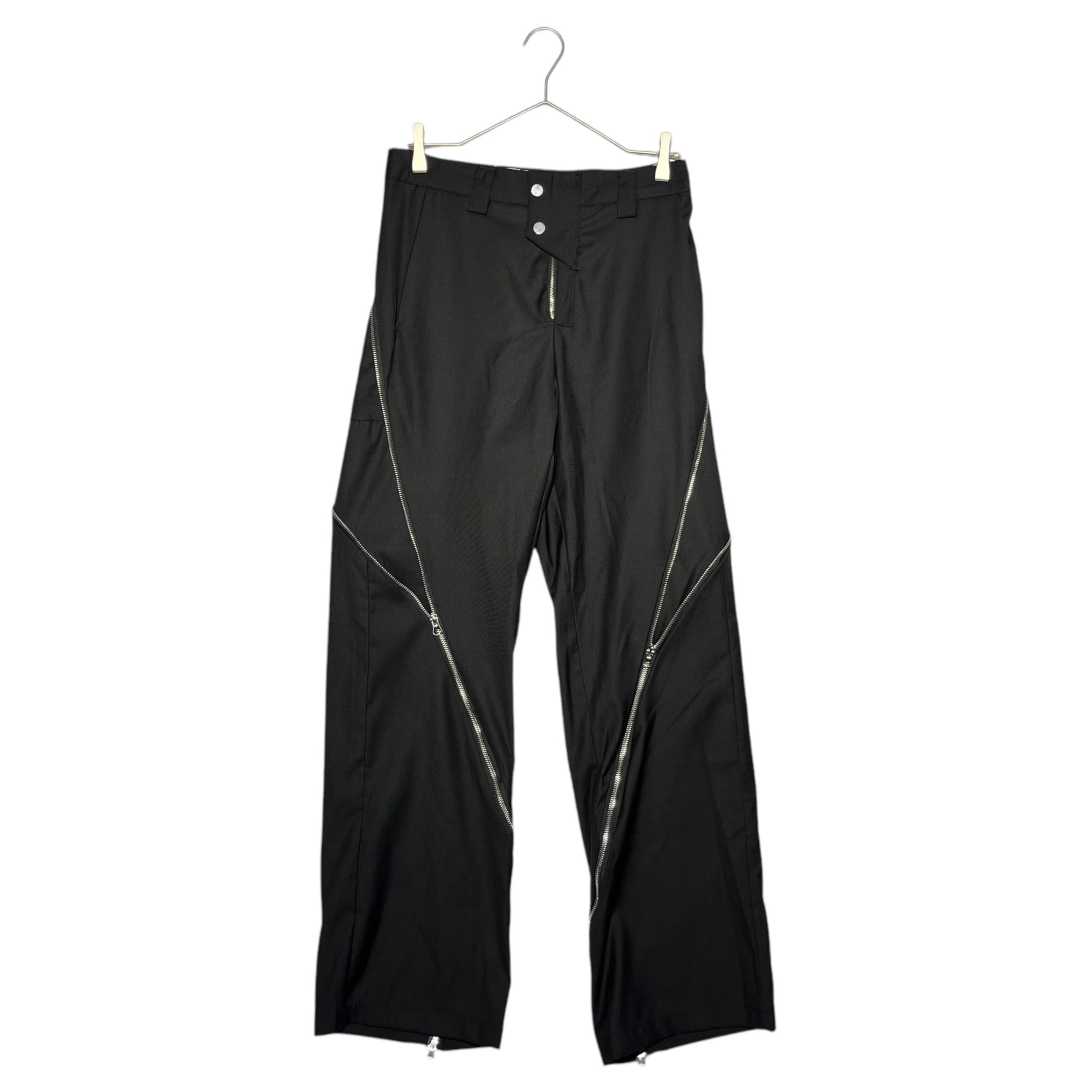 Argue Culture(アーギューカルチャー) Gimmick zip pants ギミック ジップ パンツ S ブラック