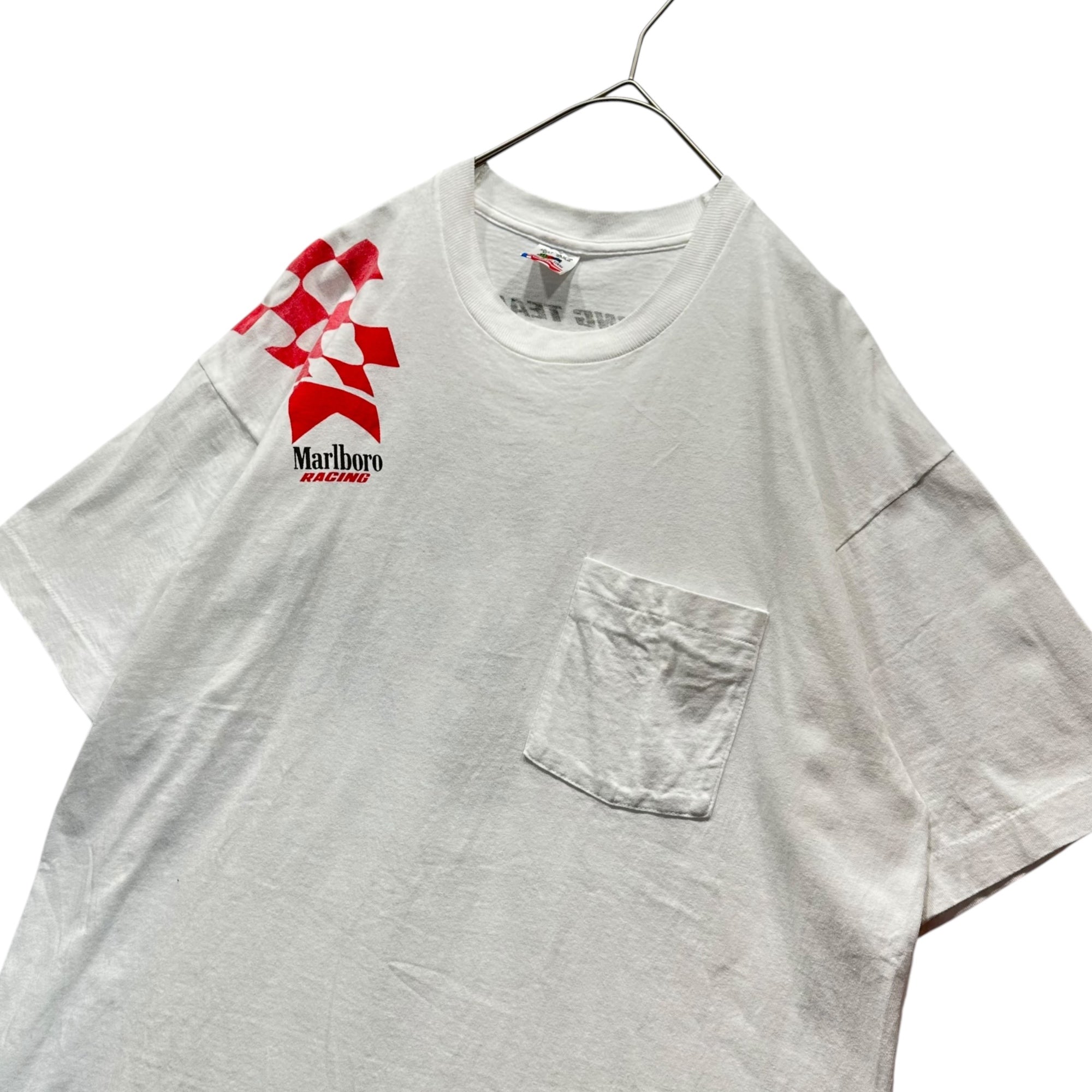 Marlboro(マールボロ) 90's Challenge Racing Team Tee レーシング プリント Tシャツ XL ホワイト×レッド 90年代 ヴィンテージ