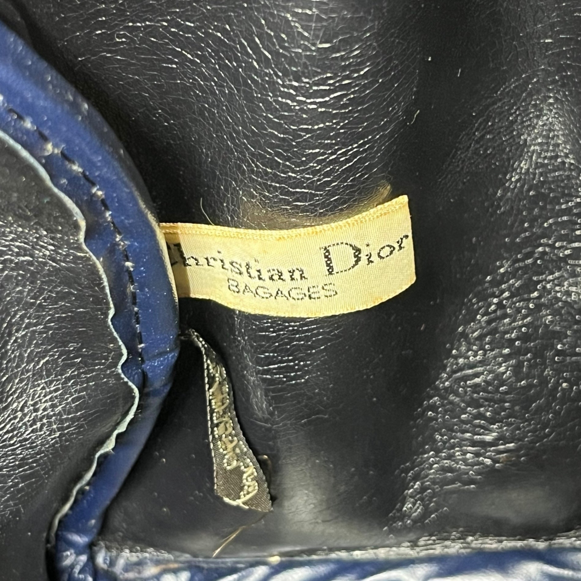 Christian Dior(クリスチャンディオール) Vintage Trotter Print Mini Boston Bag ヴィンテージ トロッター柄 ミニ ボストン バッグ ネイビー ハンド OLD