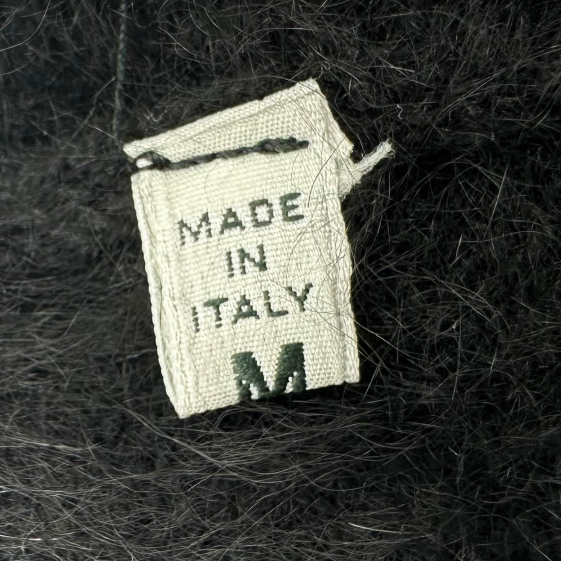 Maison Martin Margiela(メゾン マルタンマルジェラ) 11AW V-neck Shaggy Knit Pullover Vネック シャギー ニット プルオーバー S31HA0423 M ブラック ④ライン