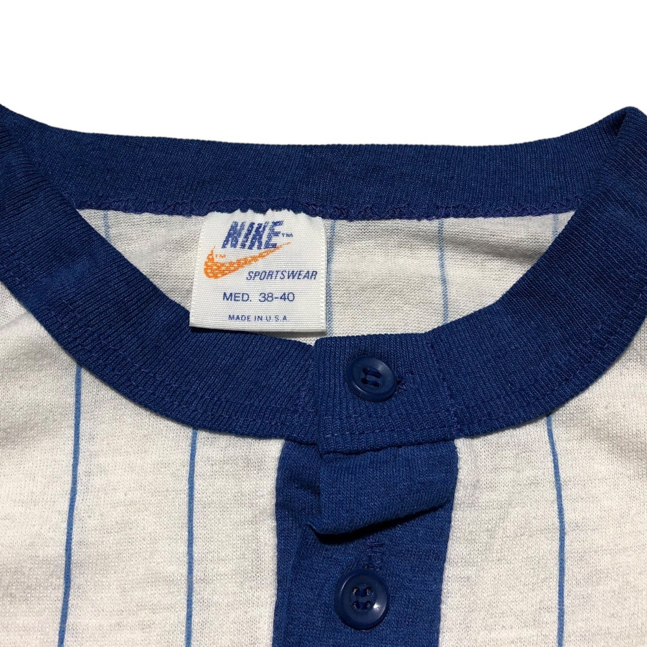 NIKE(ナイキ) 70's baseball shirt 70年代 ゴツナイキ ベースボール シャツ M ホワイト×ブルー 70年代 ヴィンテージ オリジナル ラグラン カットソー Tシャツ