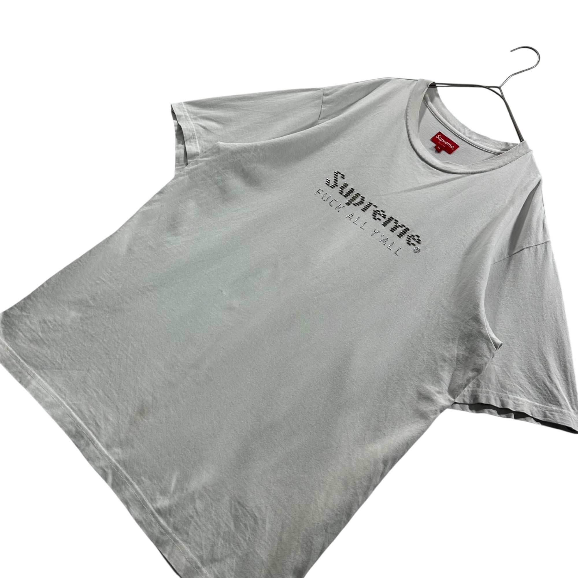 Supreme シュプリーム　Fuck All Y'all Tee 19SS SUPREME(シュプリーム) 19SS Gold Bars Tee ロゴ Tシャツ M ホワイト