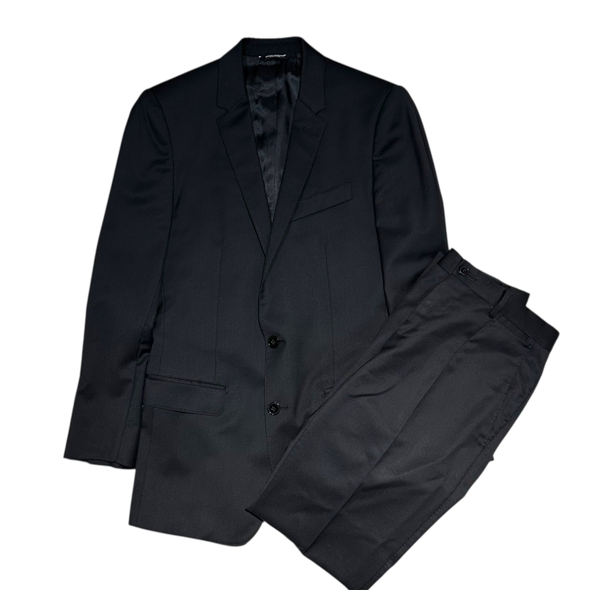 DOLCE&GABBANA(ドルチェ&ガッバーナドルガバ) Nanola Wool Set-Up Jacket ナノーラペル ウール セットアップ ジャケット 44(XS程度) ブラック