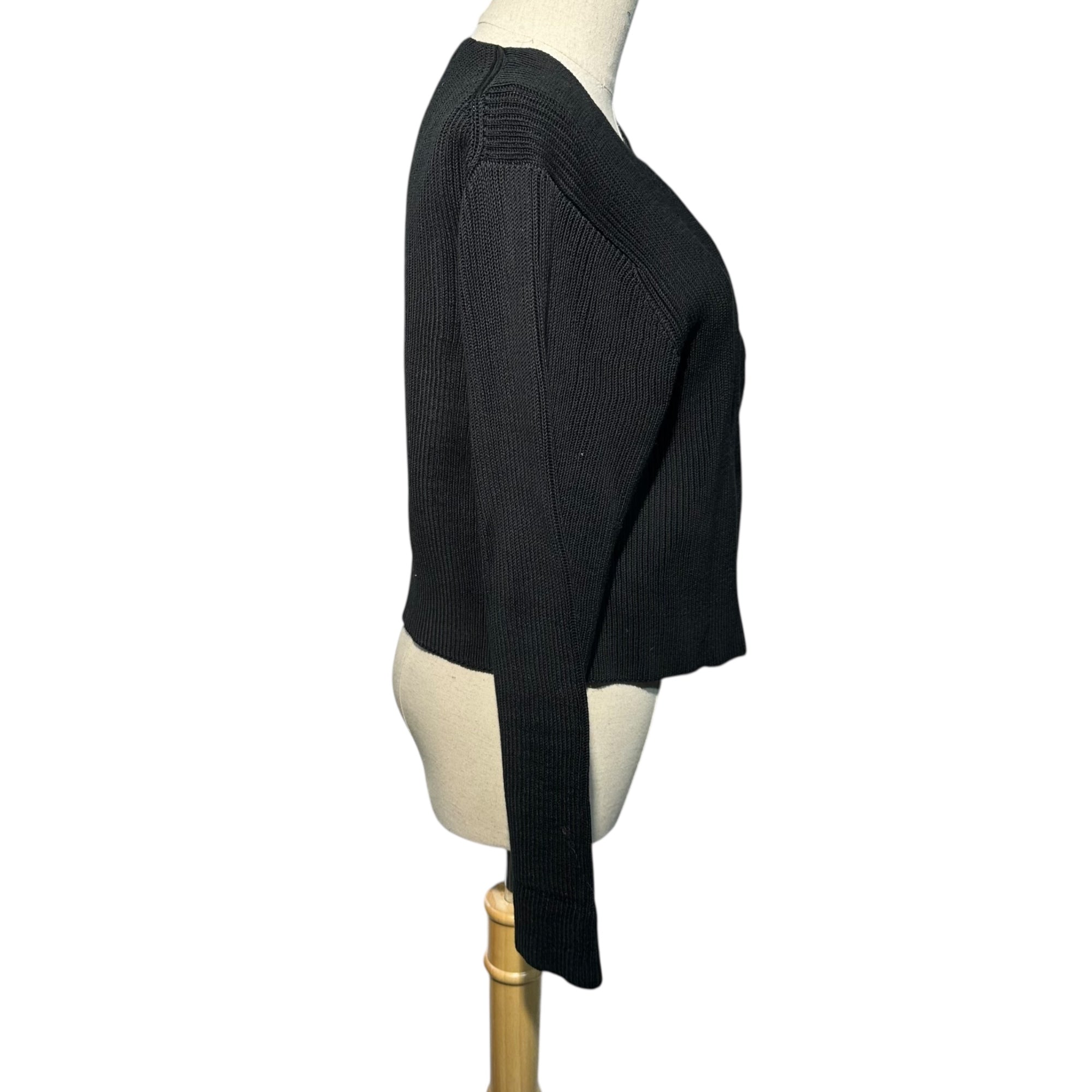 Y's(ワイズ) 90's Buttonless Cotton Knit Cardigan 90年代 ボタンレス コットン ニット カーディガン YO-K22-036 FREE ブラック 男性着用可能