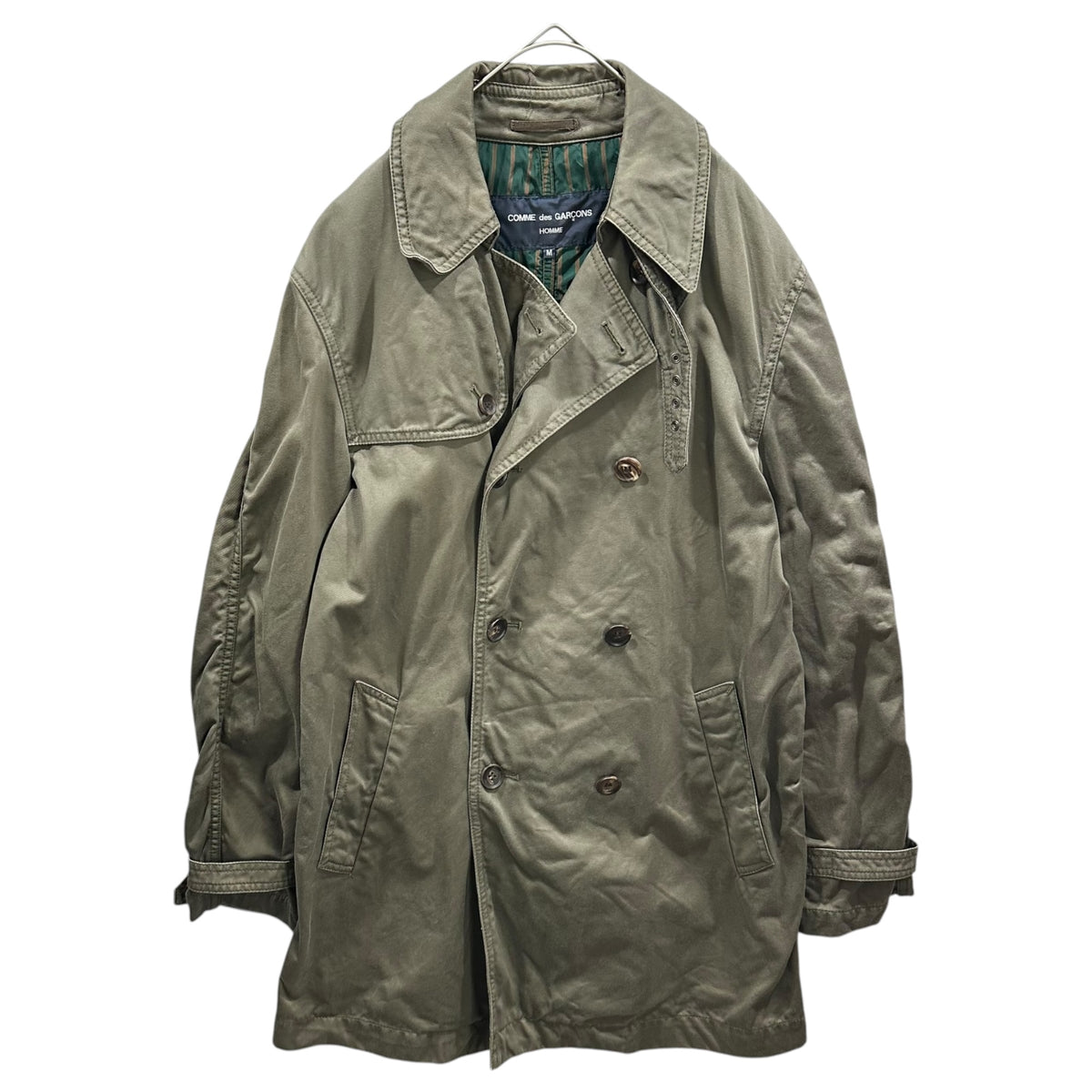 COMME des GARCONS HOMME(コムデギャルソンオム) 2004AW Trench coat トレンチ コート HN-C002 M オリーブ AD2004