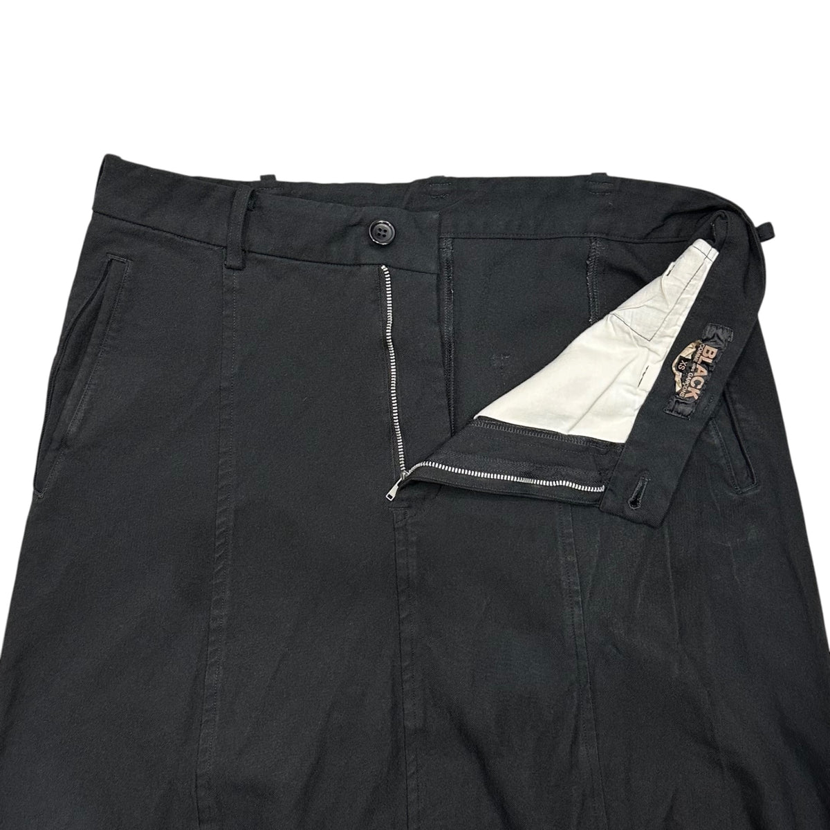 BLACK COMME des GARCONS(ブラックコムデギャルソン) 2009SS Garment-Dyed Polyester Penguin Sarouel Pants 製品 染め エステル ペンギン サルエル パンツ 1C-P003 XS ブラック AD2008 00s アーカイブ