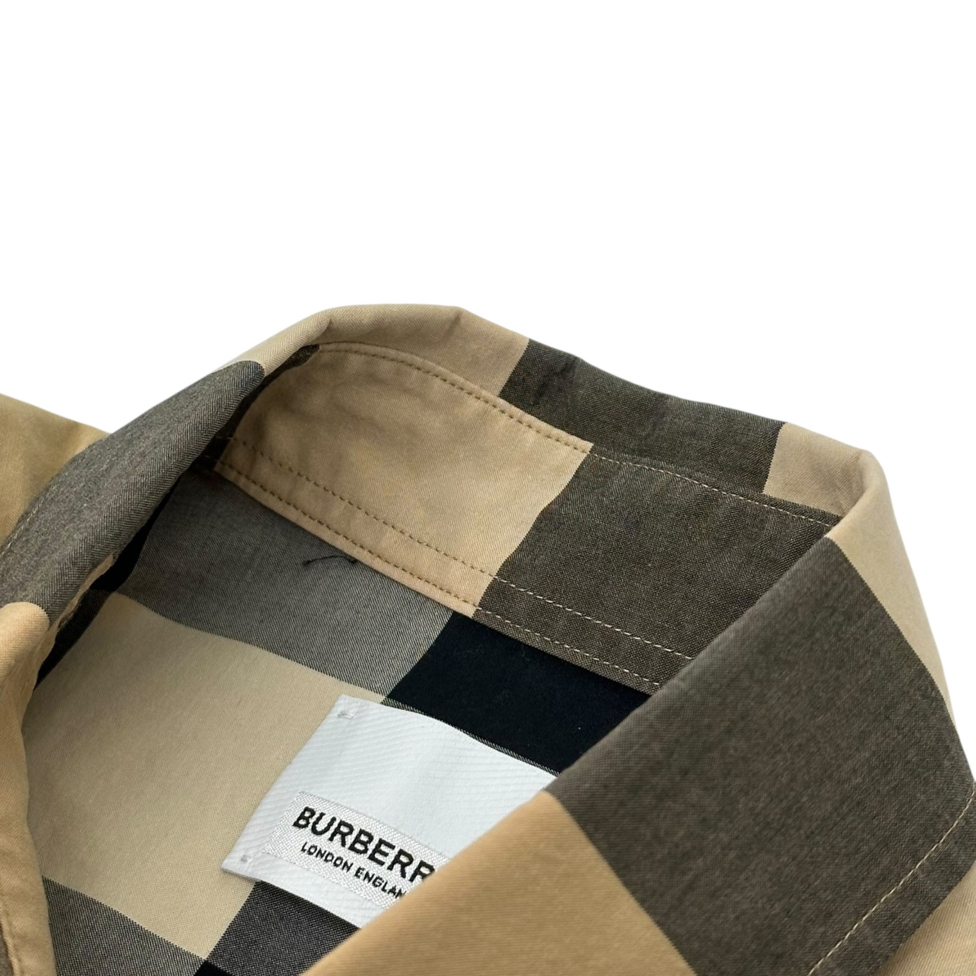 BURBERRY(バーバリー) RICCARDO TISCI period Nova check shirt ティッシ期 ノヴァチェック シャツ 8010213/70Q XS ベージュ×ブラック