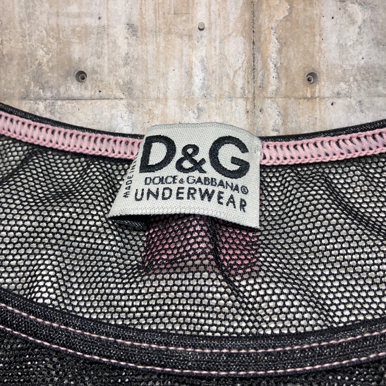 D&G DOLCE&GABBANA(ディーアンドジードルチェ&ガッバーナ) メッシュタンクトップ 表記なし(XS相当) ブラック