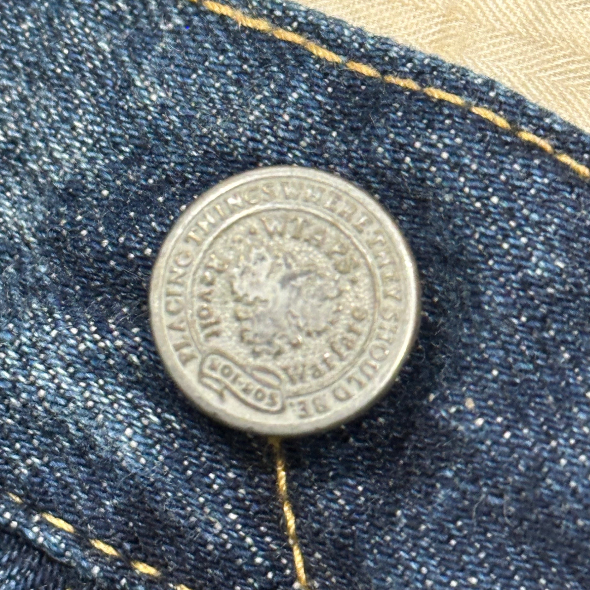 WTAPS(ダブルタップス) 11AW BLUES SKINNY TROUSERS COTTON DENIM TRASH ブルース スキニー パンツ コットン デニム トラッシュ 112GWDT-PTM07 M インディゴ ペンキ ヴィンテージ加工