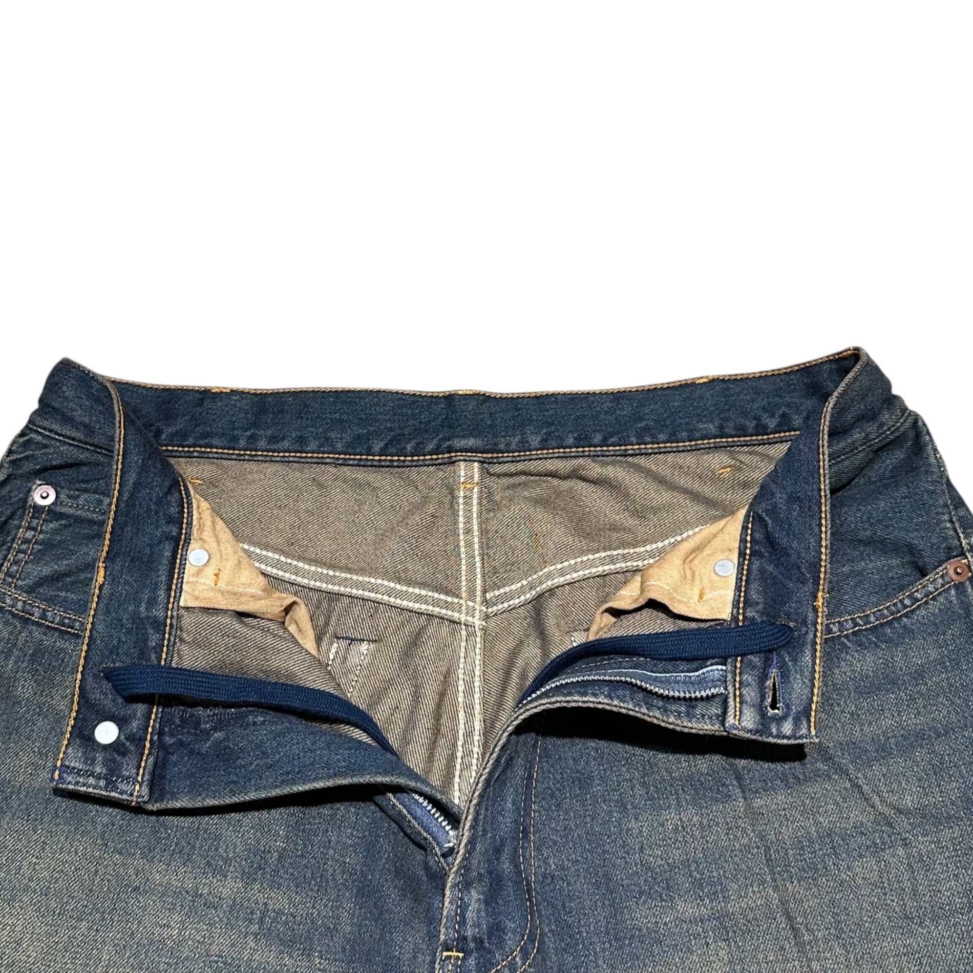 BEAMS(ビームス) Wide Straight Denim Pants ワイド ストレート デニム パンツ 11-21-0299-791 M フェードブラック