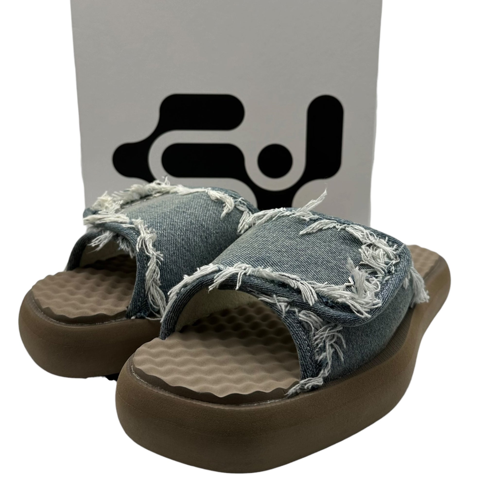 EYTYS(エイティーズ) ALESSA DNM Sandals デニム 厚底 サンダル F311001 27.4cm インディゴ×ベージュ