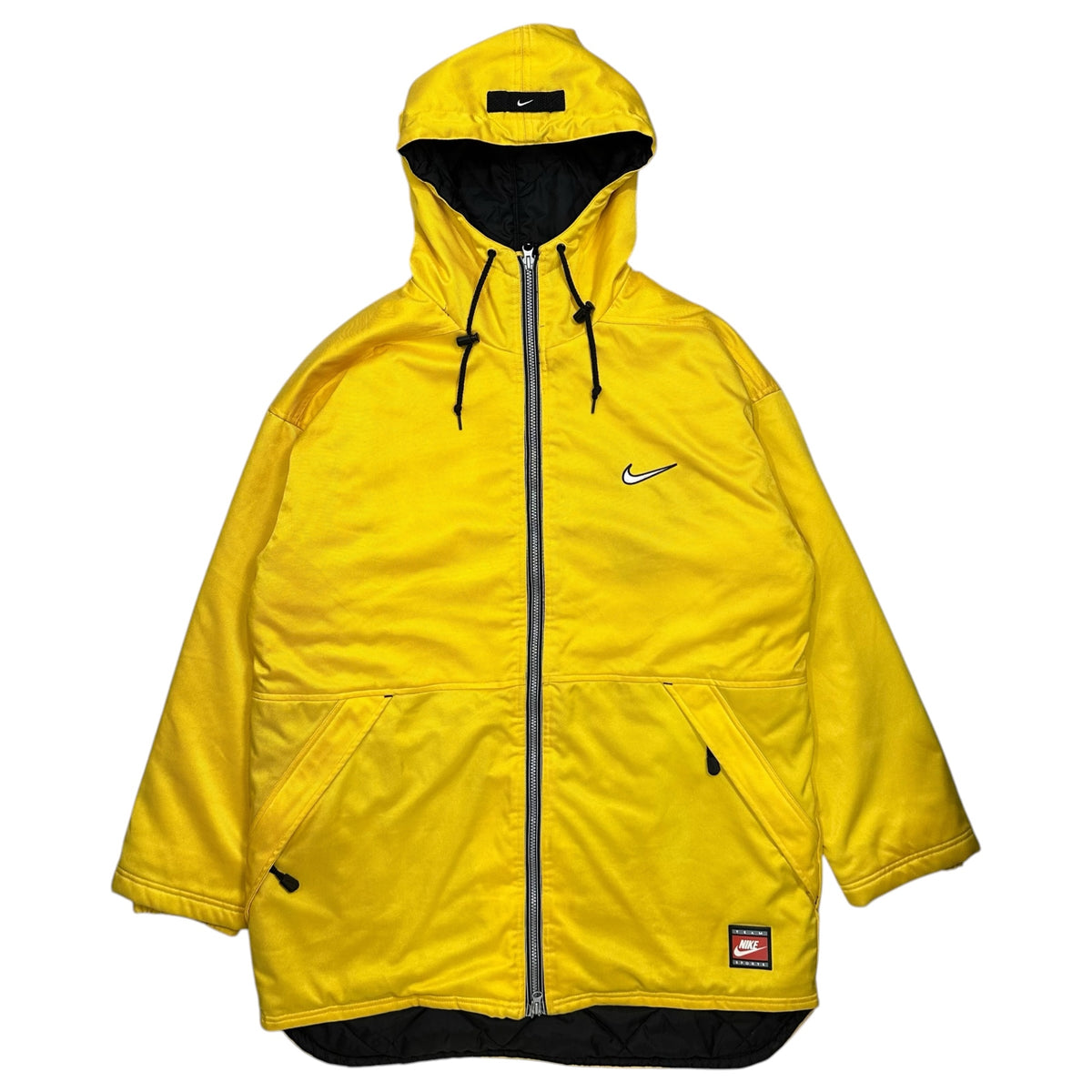 NIKE(ナイキ) 1990's Oversized nylon hooded jacket ビッグサイズ ナイロン フーデッド ジャケット  H7 FHS M イエロー 90年代 ベンチ