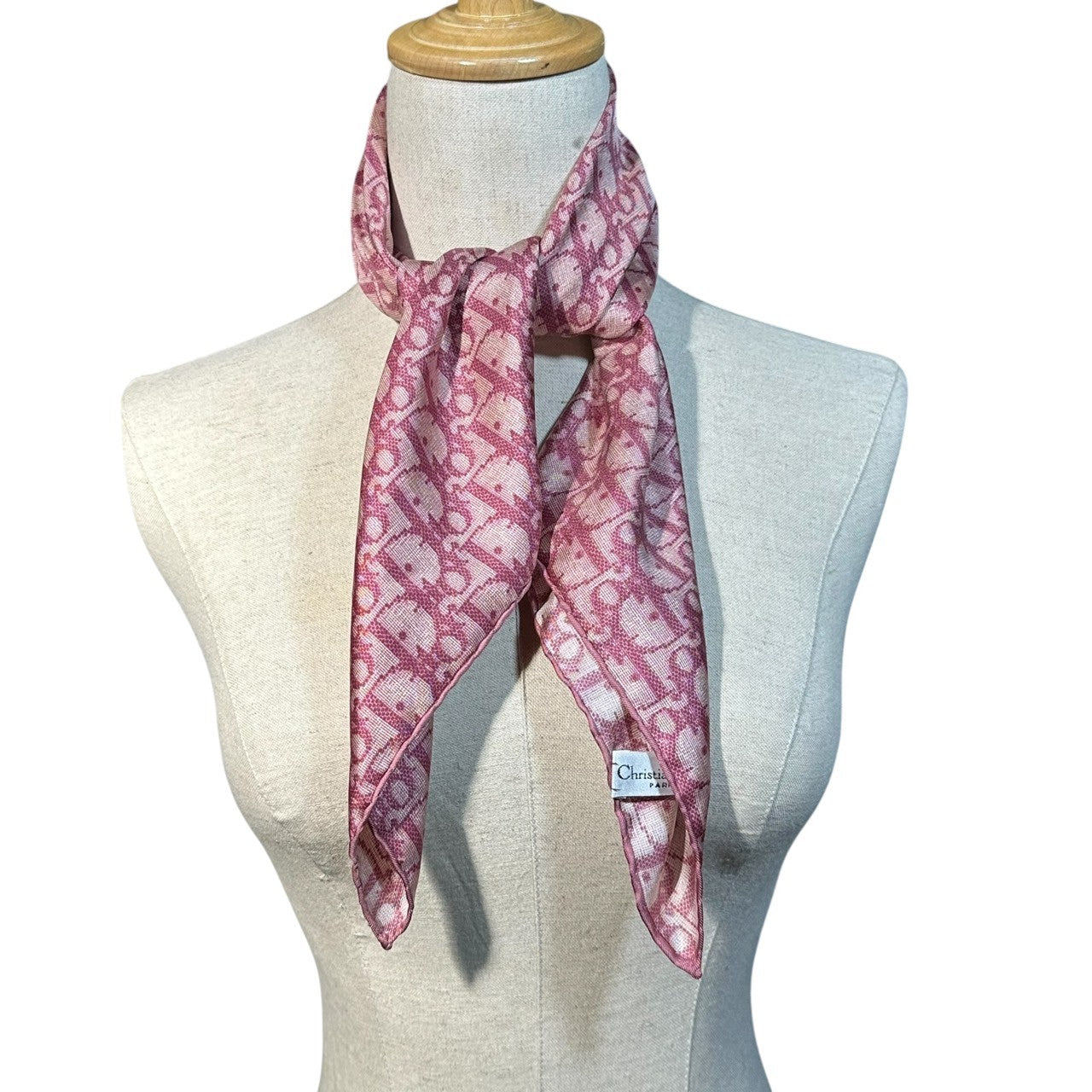 Christian Dior(クリスチャンディオール) Old Trotter All-over Pattern Silk Scarf オールド トロッター 総柄 シルク スカーフ レッド