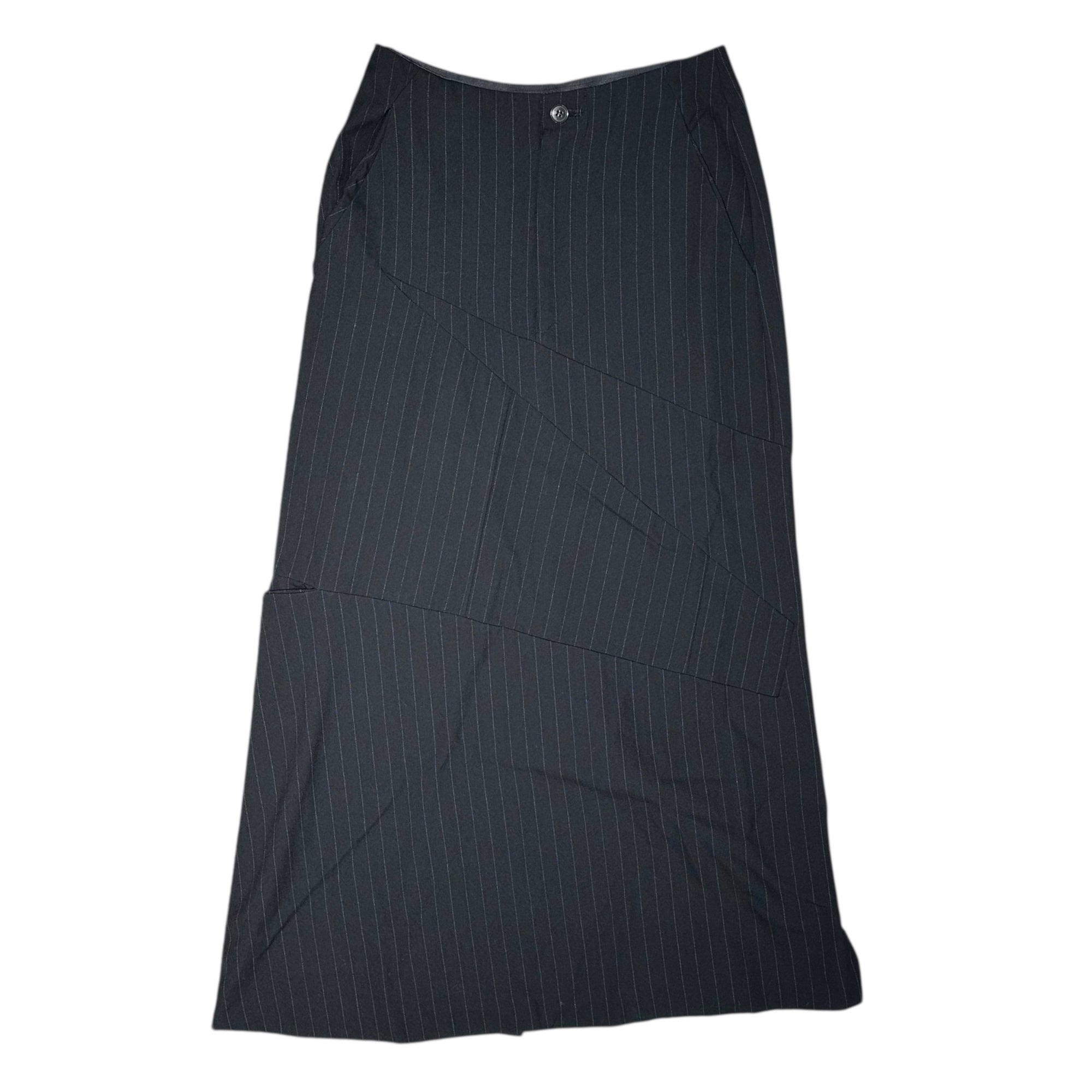COMME des GARCONS(コムデギャルソン) 93SS Same Fabric Patchwork Tight Long Skirt 同素材 パッチワーク タイト ストライプ ロング スカート GS-11004S S ブラック 90's 90年代 ヴィンテージ アーカイブ AD1992