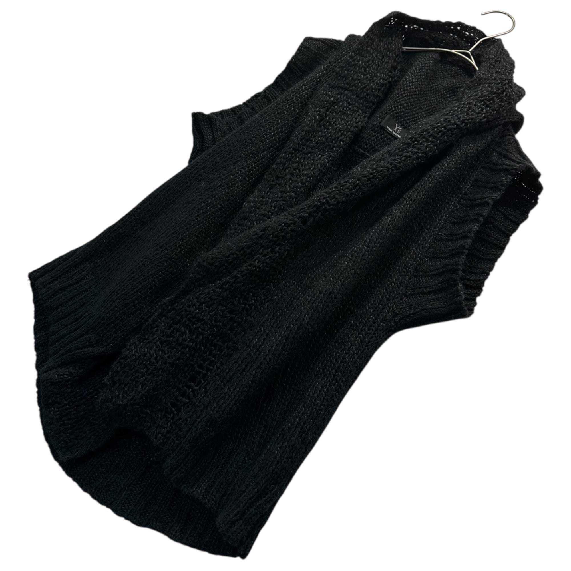 Y's(ワイズ) 00's Loose-knit Short-Sleeve Knit Bolero Cardigan ローゲージ 半袖 ニット ボレロ カーディガン 3 ブラック