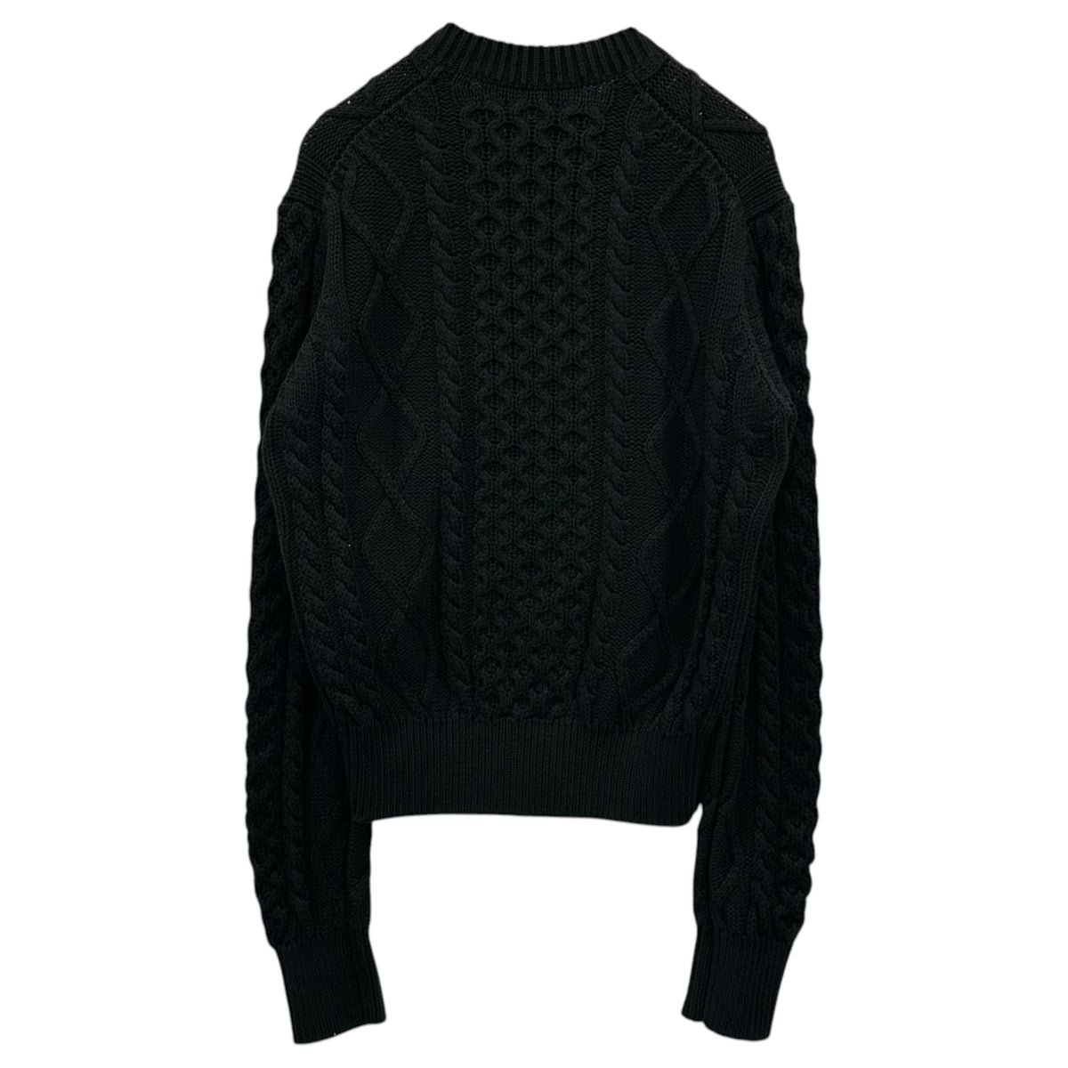 tricot COMME des GARCONS(トリココムデギャルソン) 1998AW Zip-Up Cotton Cable-Knit Cardigan ジップアップ コットン ケーブルニット カーディガン TN-100020 FREE ブラック AD1998