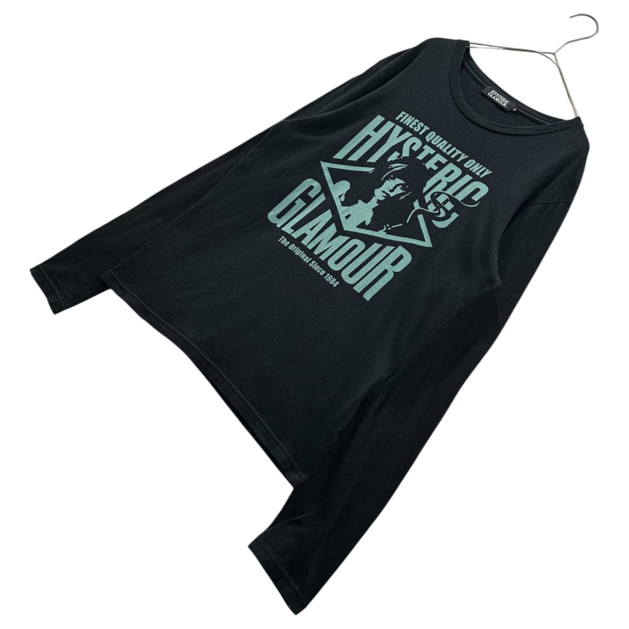 HYSTERIC GLAMOUR(ヒステリックグラマー) ROCK LOGO L/S Tee ロック ロゴ ロング Tシャツ 0243CL15 M ブラック ガール