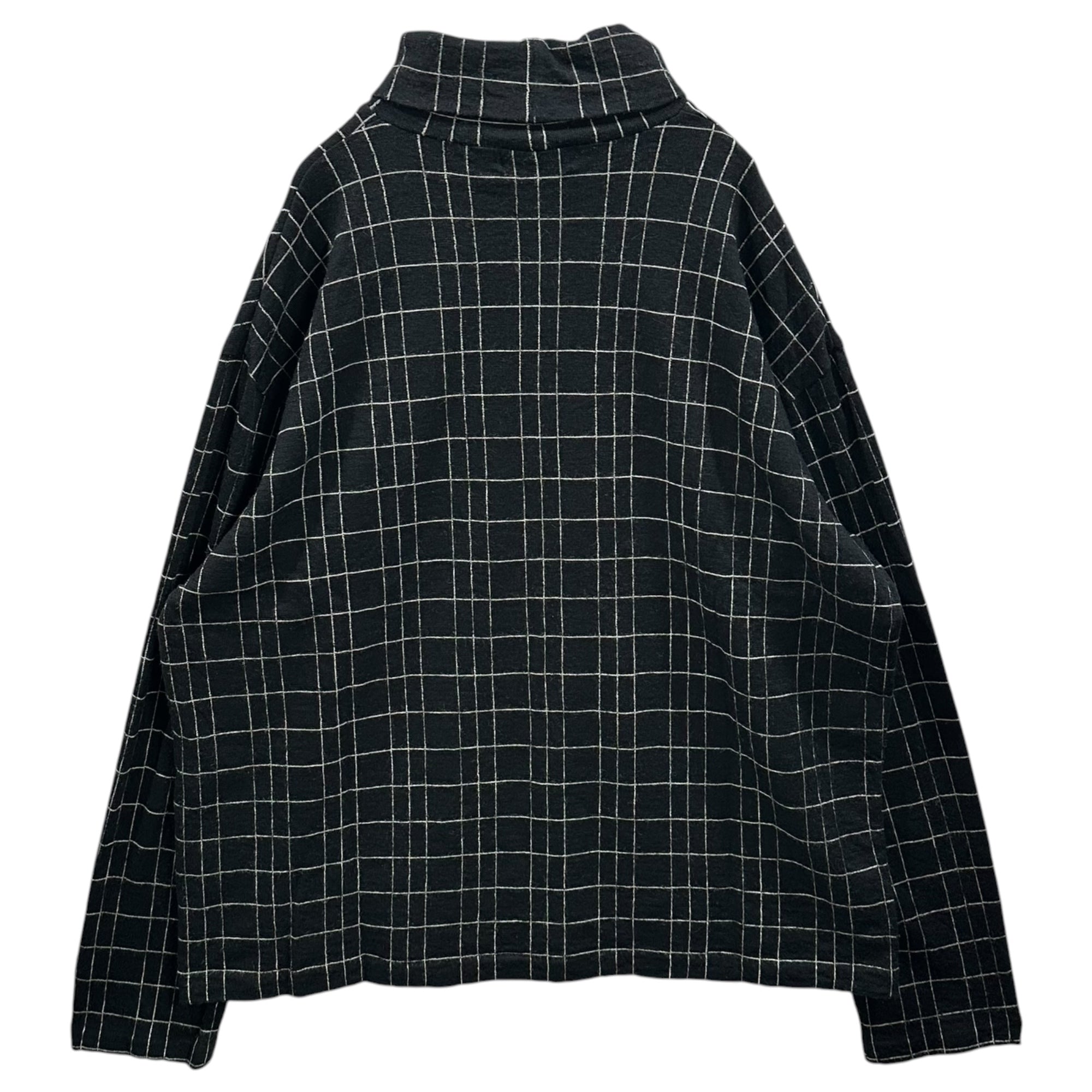 Y's for men(ワイズフォーメン) 1990's Old Random-Check Turtleneck Knit オールド ランダム チェック タートルネック ニット MH-T08-132 FREE ブラック×ホワイト 90s アーカイブ