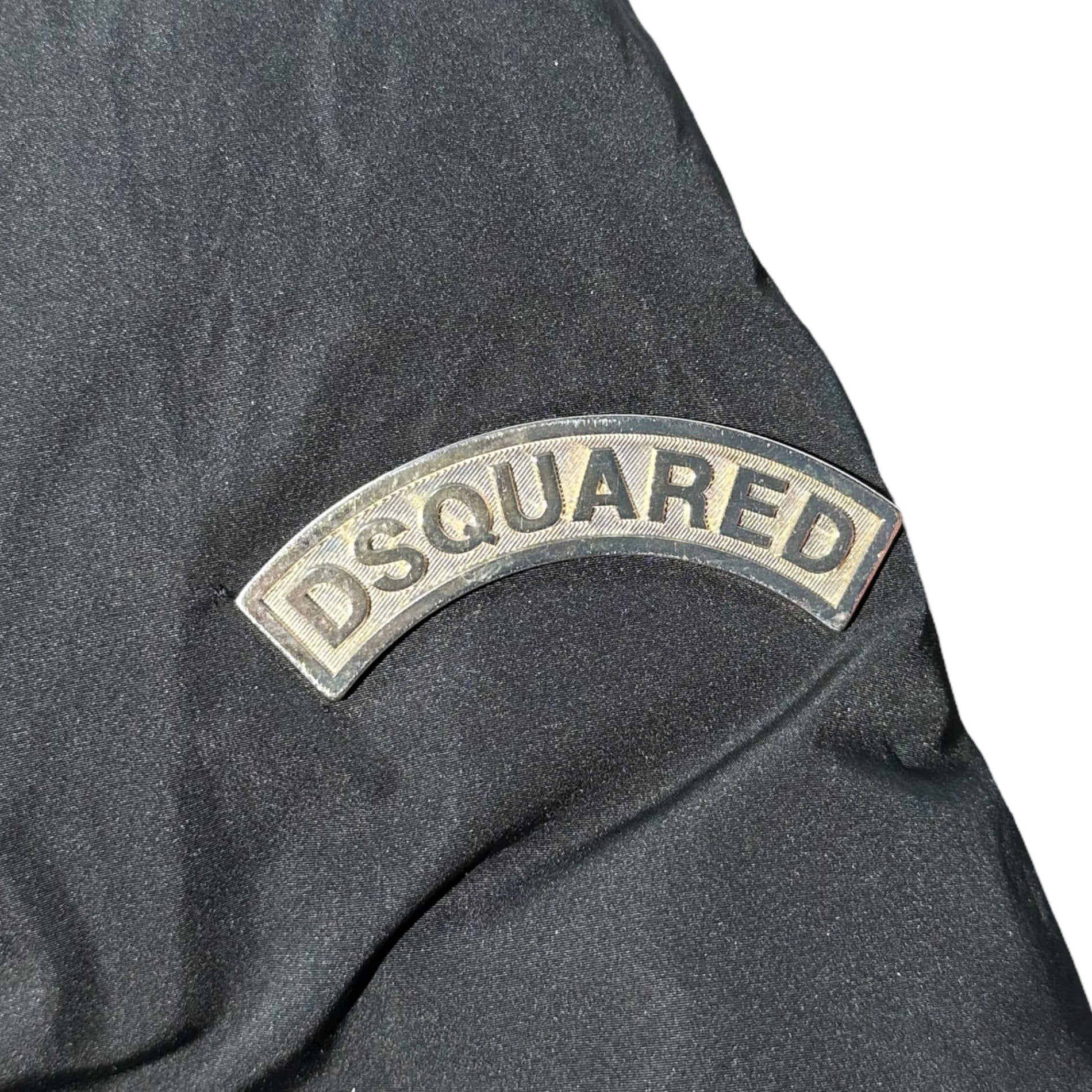 DSQUARED2(ディースクエアード) 10AW Big Fur Hood Nylon Down Jacket ビッグ ファー フード ナイロン ダウン ジャケット Y2K 72 A085 40(L程度) ブラック ここのえタグ