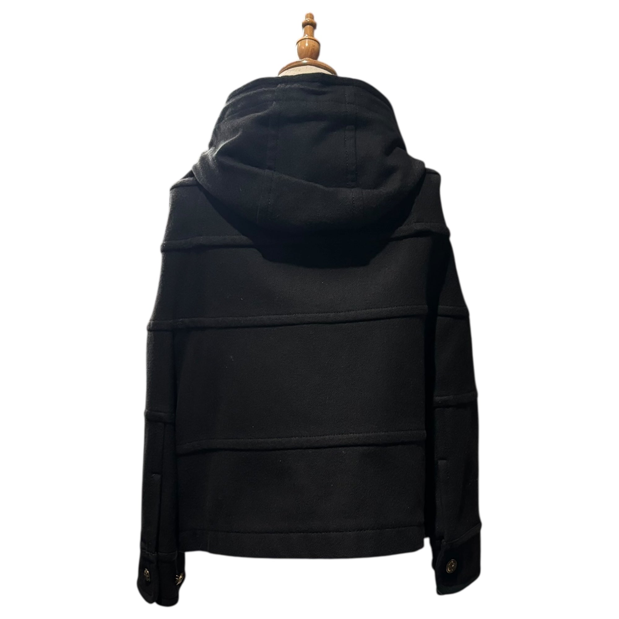 tricot COMME des GARCONS(トリココムデギャルソン) 11AW Inner Check Pattern Hooded Short Coat インナー チェック柄 フーデッド ショート コート TH-J017 M ブラック×レッド AD2011
