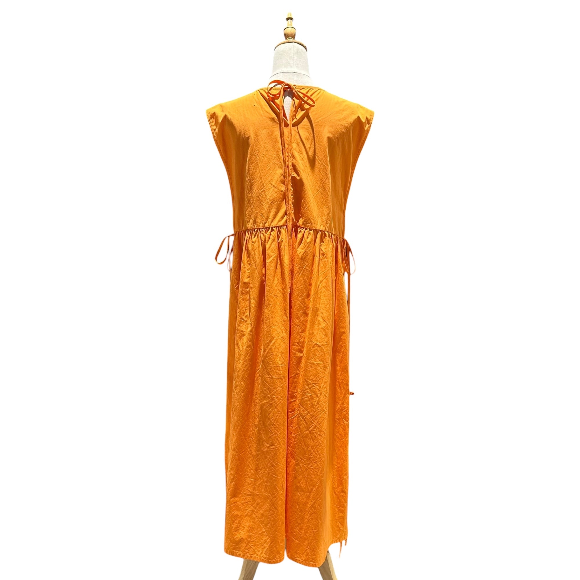 ELEPH(エレフ) Strik Dress Orange Cotton ストライクドレス オレンジ コットン 8626-343-0428 XS オレンジ サイドスリット ワンピース