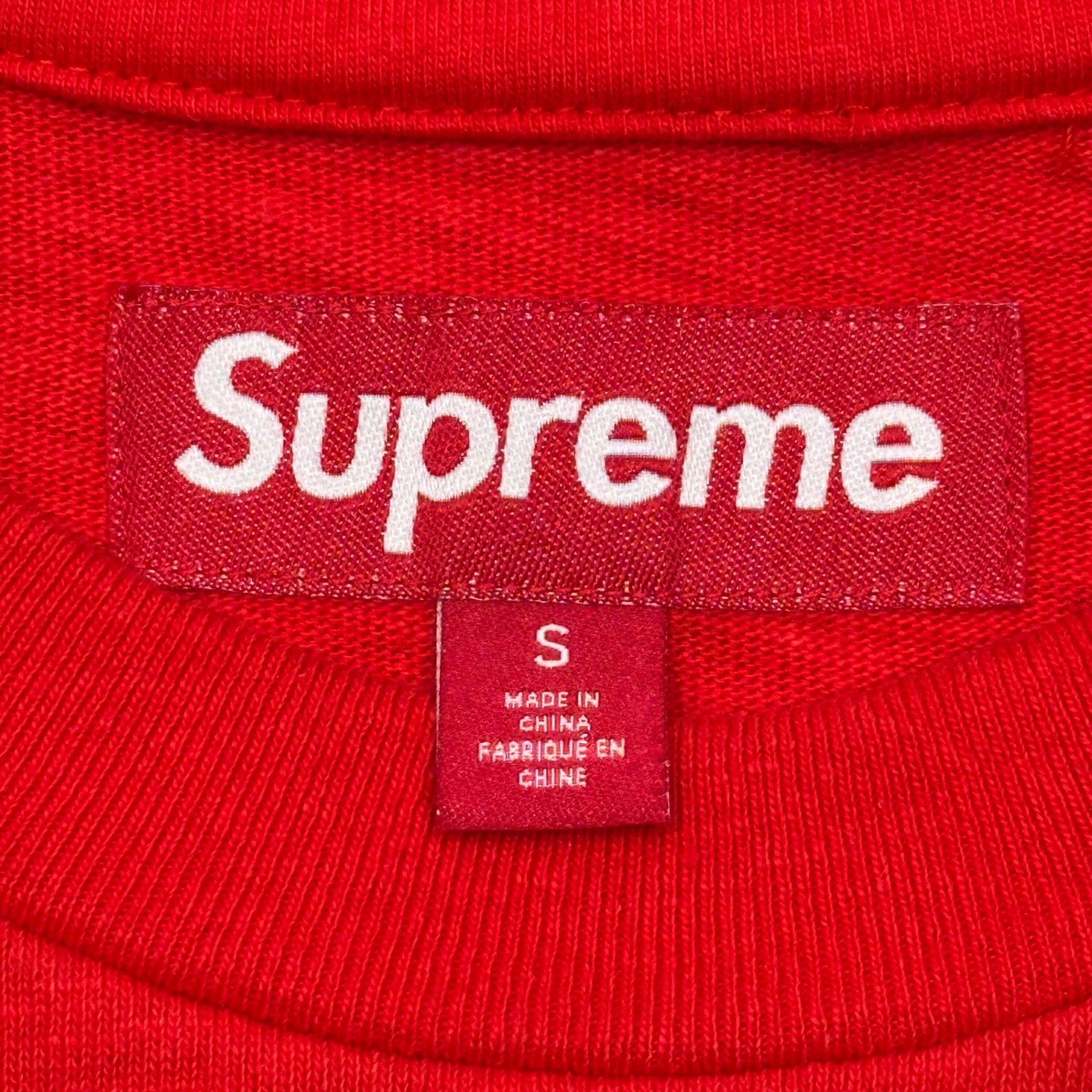 SUPREME(シュプリーム) 2024SS Stencil Embroidered S/S Top ステンシル 刺繍 半袖 Tシャツ S レッド ロゴ