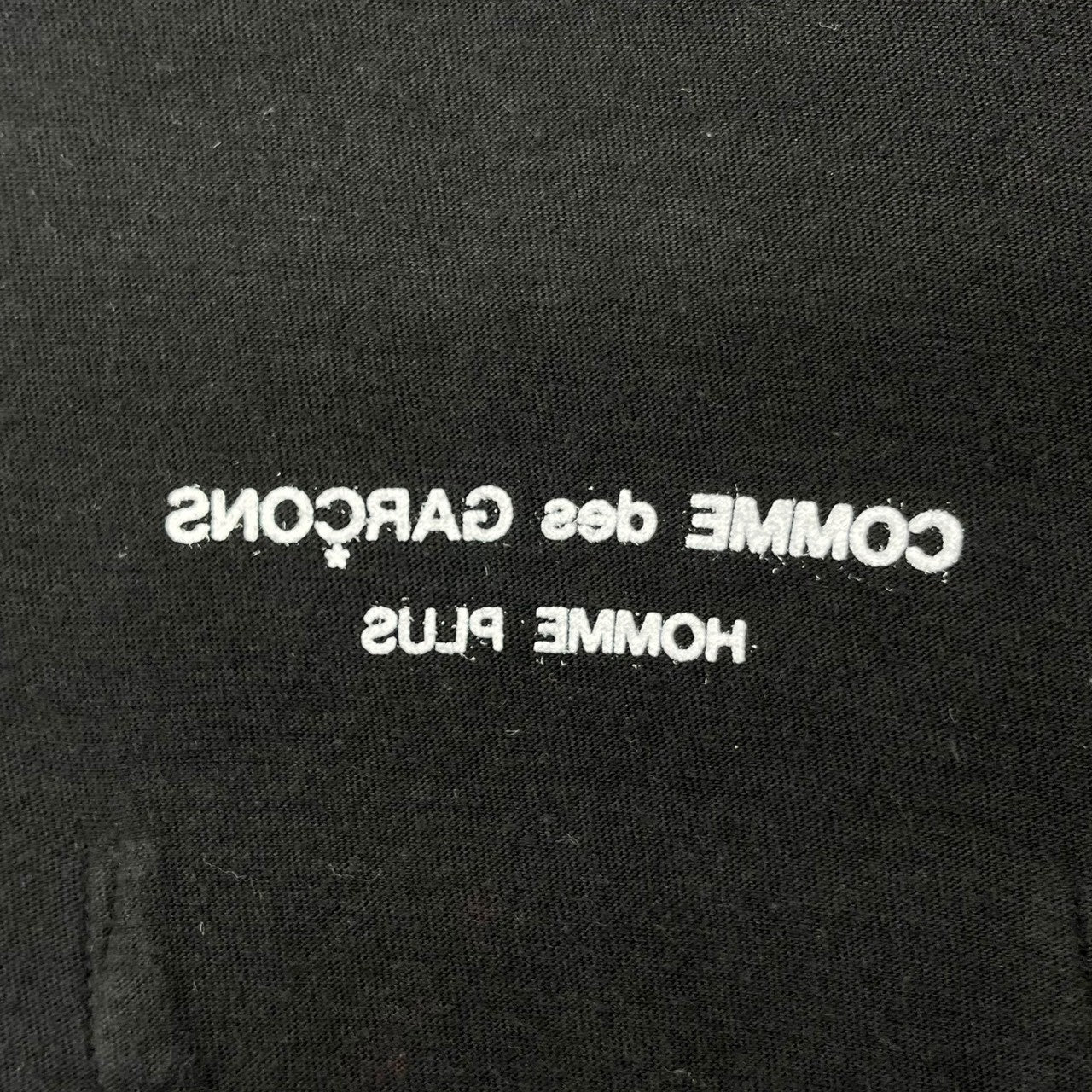 COMME des GARCONS HOMME PLUS(コムデギャルソンオムプリュス) 90's Inverted logo inside-out T-shirt 90年代 反転ロゴ インサイドアウト Tシャツ PT-100130 FREE ブラック AD1997