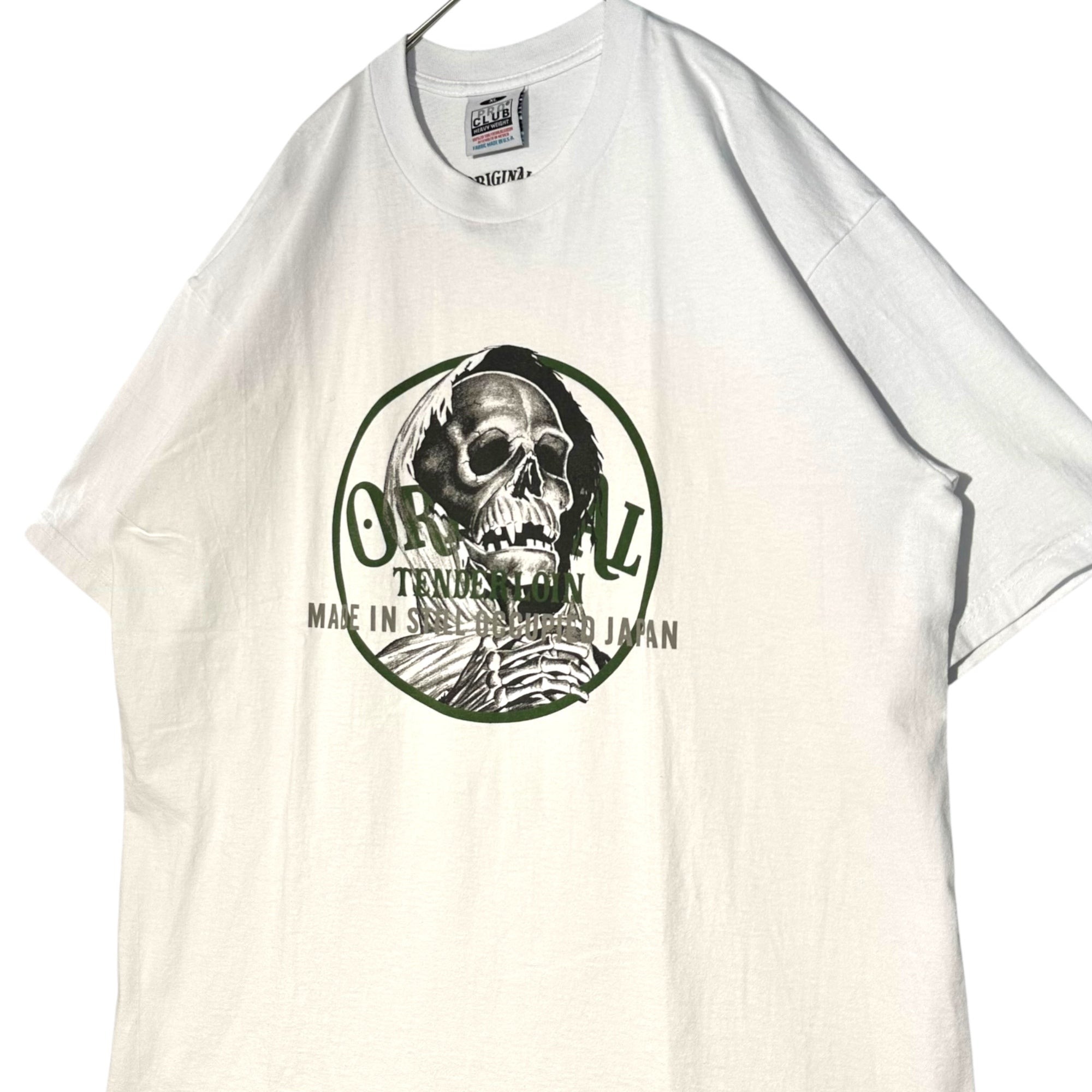 TENDERLOIN(テンダーロイン) 19SS TEE GR グラフィック プリント Tシャツ ドクロ XL ホワイト PRO CLUB
