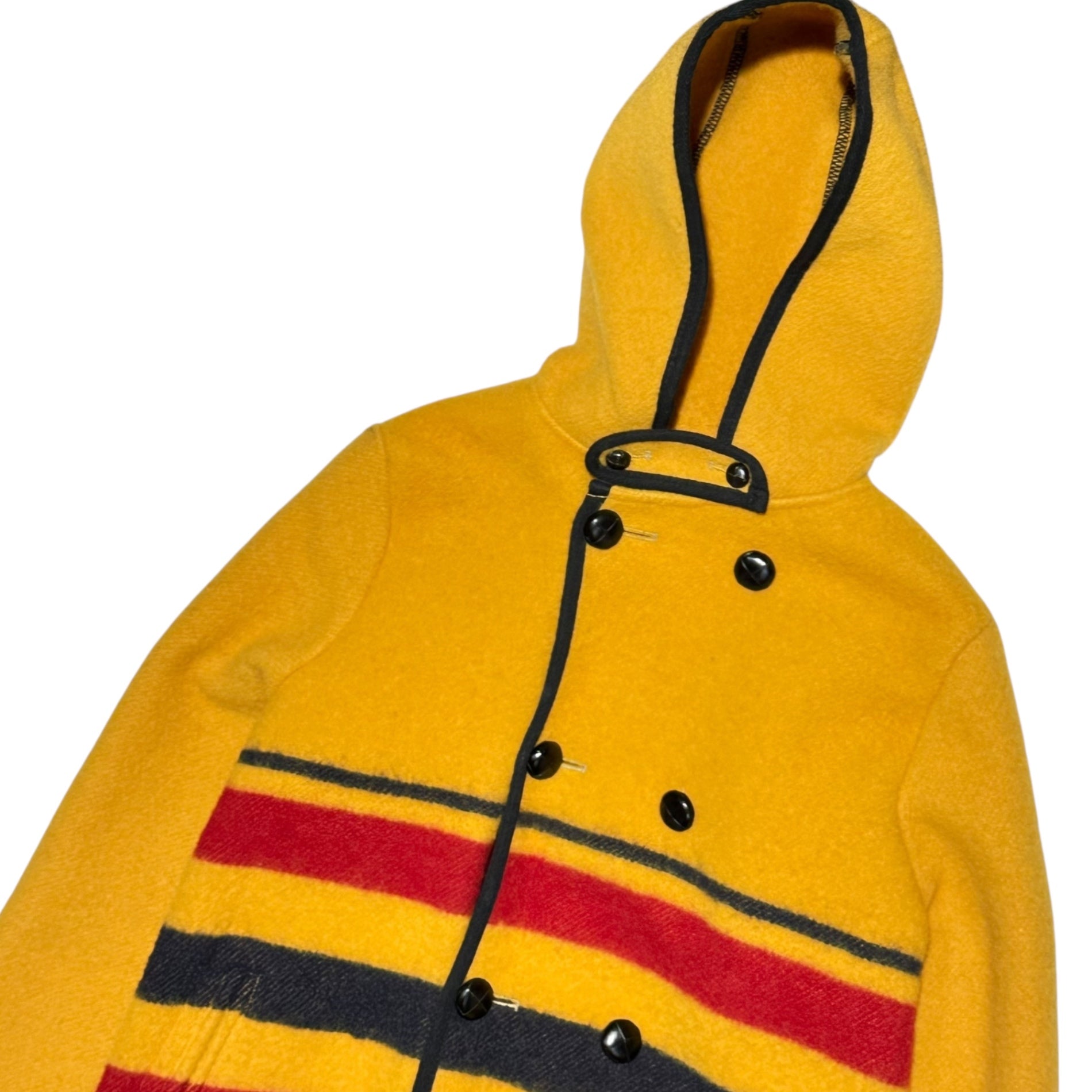 MACKINTOSH(マッキントッシュ) Locabar Border Double-Breasted Wool Hooded Half Coat ロカバール ボーダー ダブルブレスト ウール フーデッド ハーフ コート HG/HJ/JU 38(M程度) イエロー ジャケット 少数生産 限定品