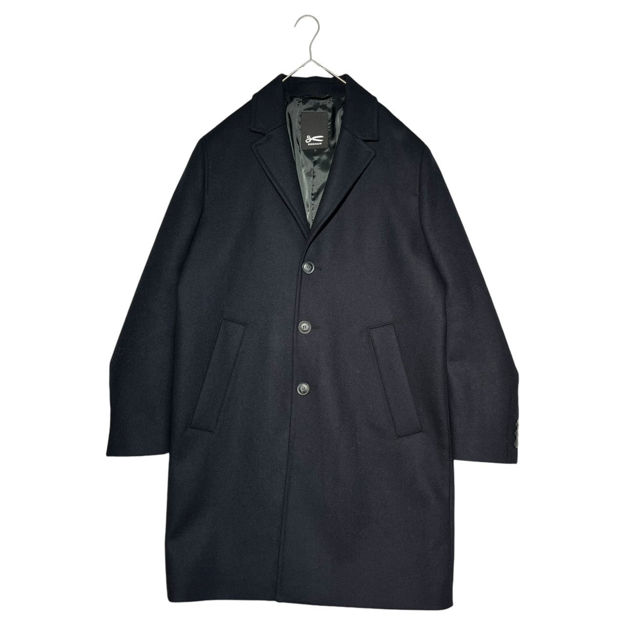 DENHAM(デンハム) ALBERT CROMBIE COAT WB 肉厚 ウール チェスター コート 01-21-08-20-041 M ネイビー