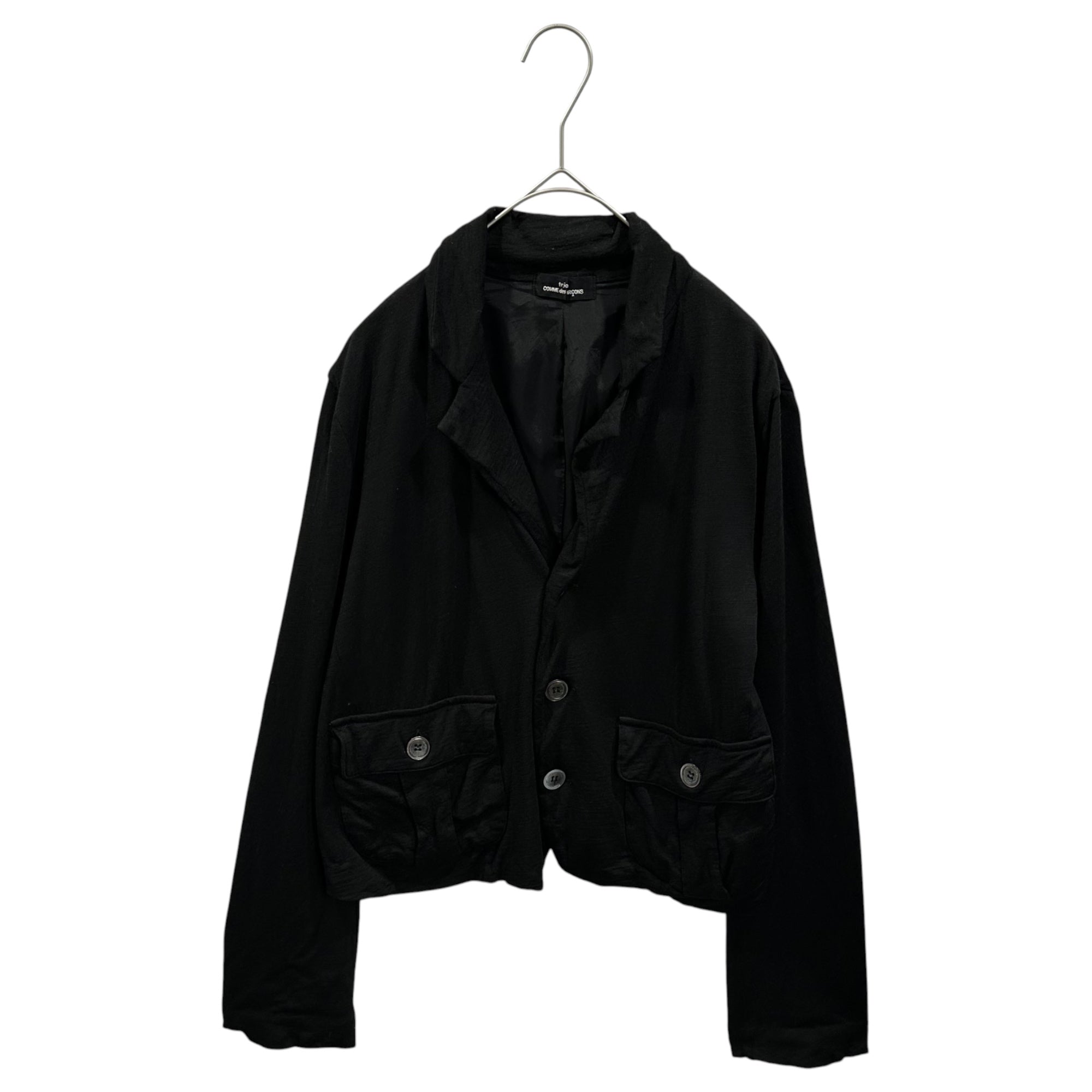 tricot COMME des GARCONS(トリココムデギャルソン) 2006SS Piece-Dyed Big-Pocket Short-Length Wool Jacket 製品染め ビッグポケット ショートレングス ウール ジャケット TQ-T072 FREE ブラック AD2006 00s アーカイブ
