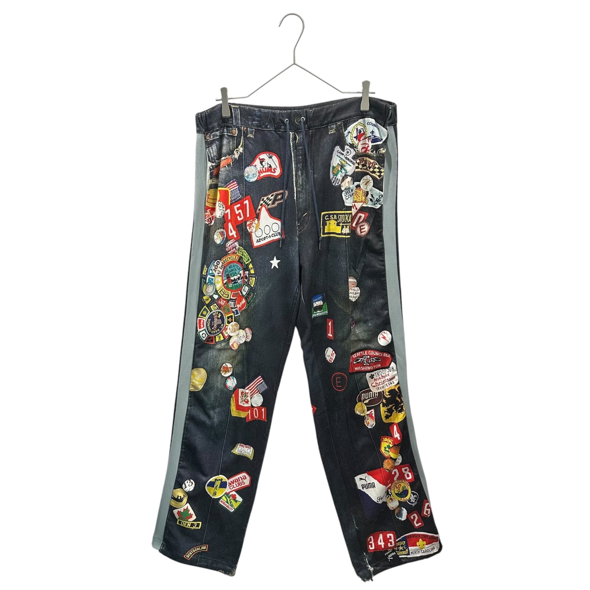 PUMA by MIHARA YASUHIRO(プーマバイミハラヤスヒロ) Patch Denim Heat Transfer Sweatpants ワッペン デニム 転写 スウェット パンツ 544023 L ネイビー