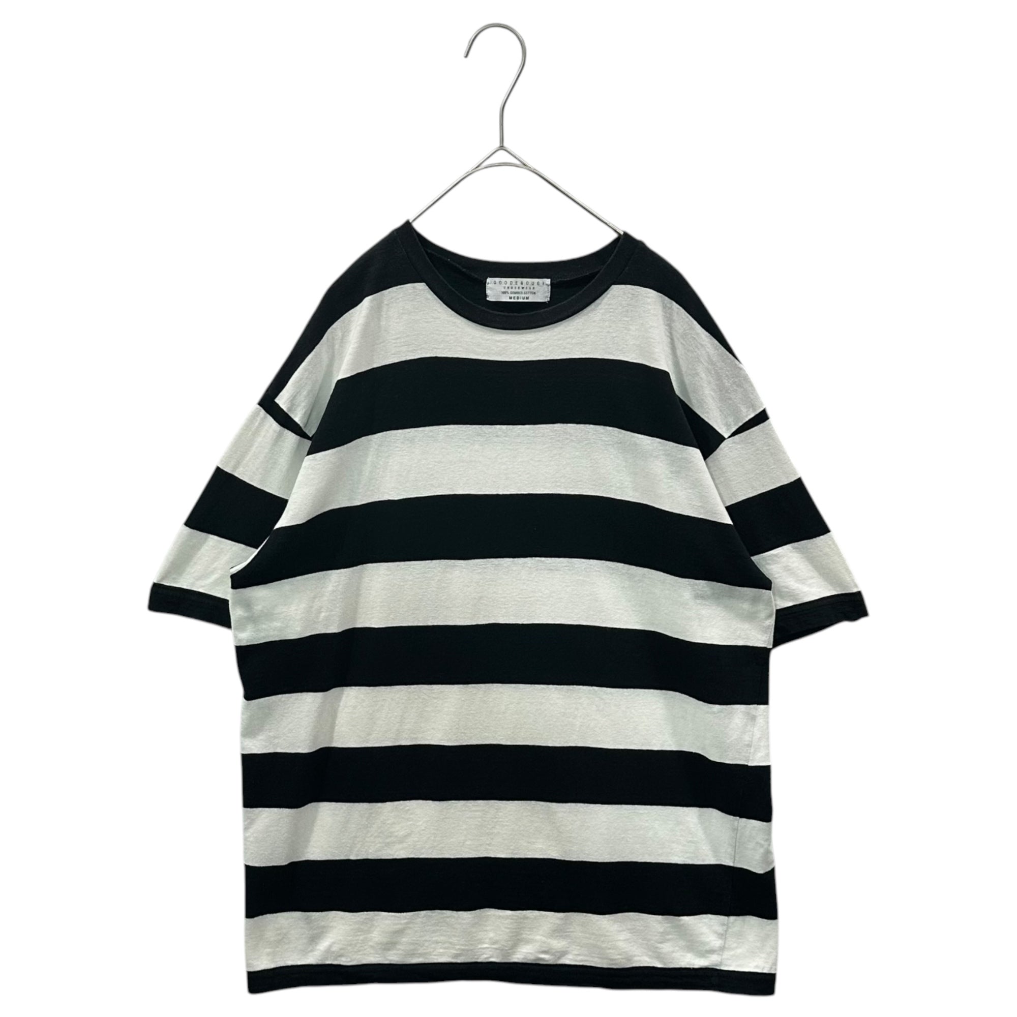 GOODENOUGH(グッドイナフ) 2000's Back Logo Striped S/S Tee バック ロゴ ボーダー Tシャツ  M ブラック×ホワイト UNDERWEAR