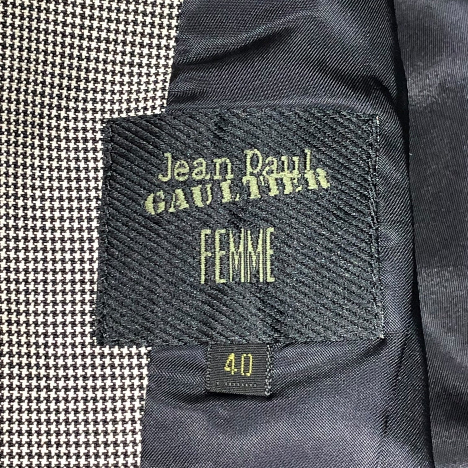 Jean Paul GAULTIER FEMME(ジャンポールゴルチエファム) 90's  3B stole design jacket 3B ストール デザイン ジャケット 40(L程度) グレー テーラード アーカイブ