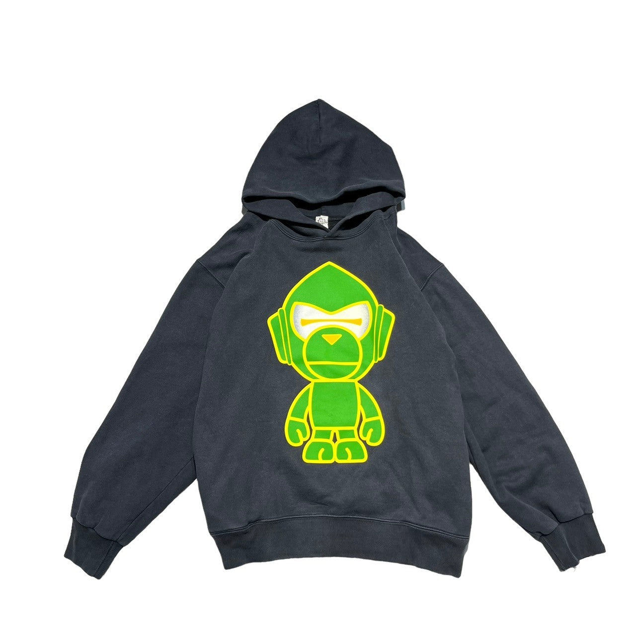 A BATHING APE(アベイシングエイプ) 90's Robot MiLO PARKA 90年代 ロボット マイロ パーカー L ブラック×グリーン