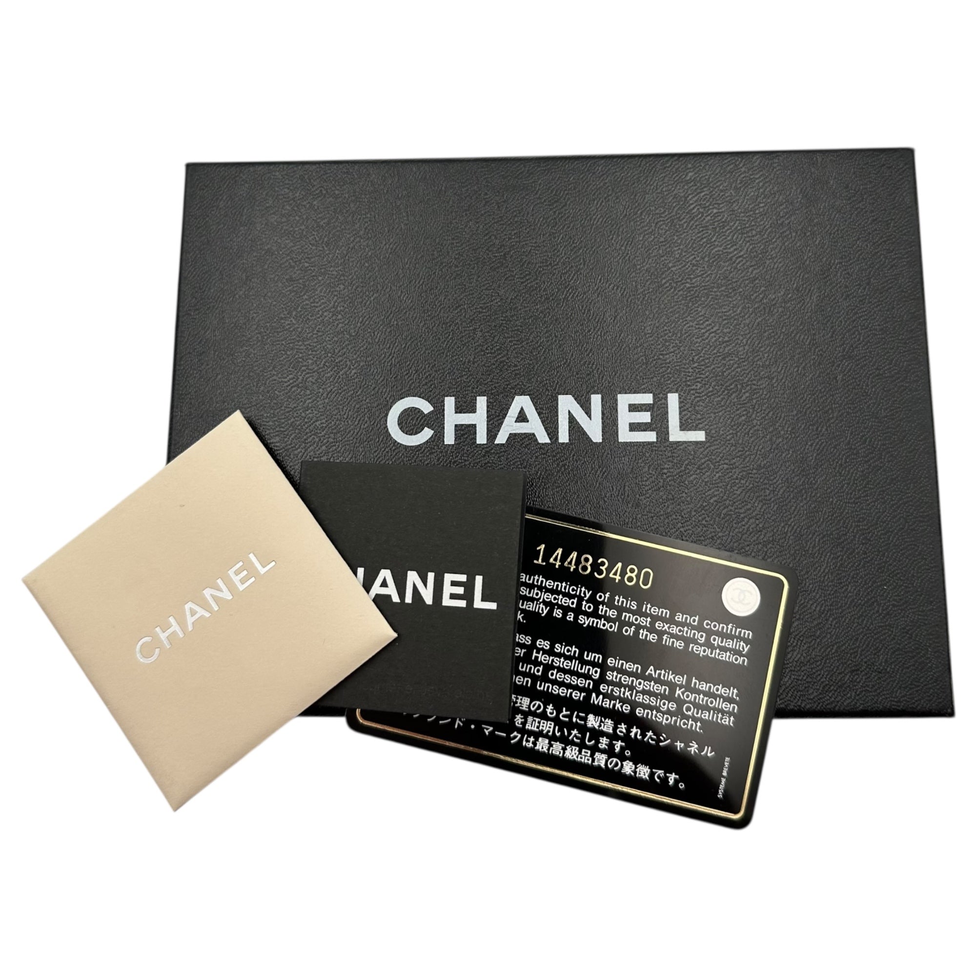 CHANEL(シャネル) Camellia Coco Mark Enamel Leather Bifold Wallet カメリア ココマーク エナメルレザー 2つ折り財布 ブラック×ベージュ