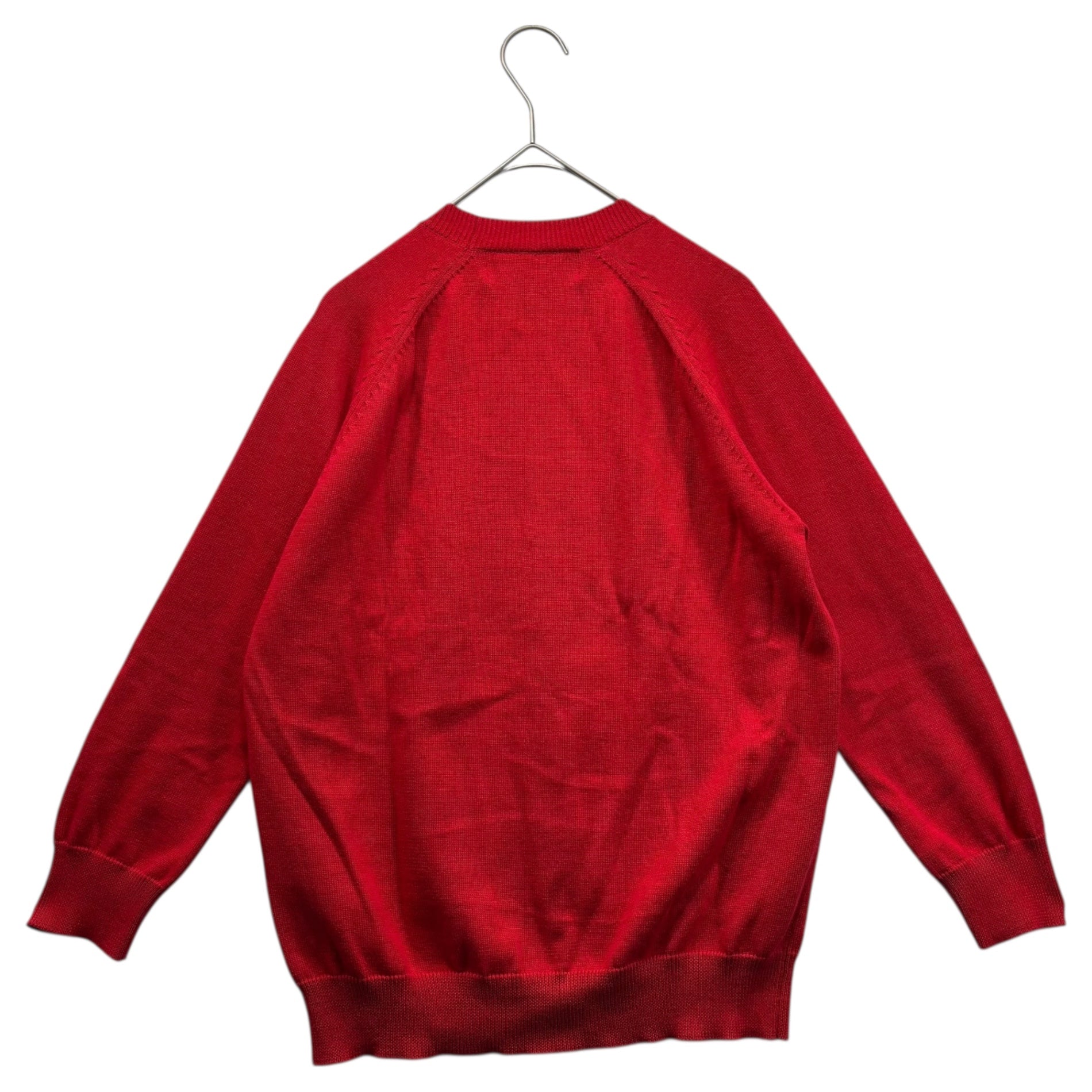 tricot COMME des GARCONS(トリココムデギャルソン) 15AW Bubble “ALOHA” Design Crew Neck Knit 吹き出し アロハ デザイン クルーネック コットン ニット TP-N208 FREE レッド AD2015