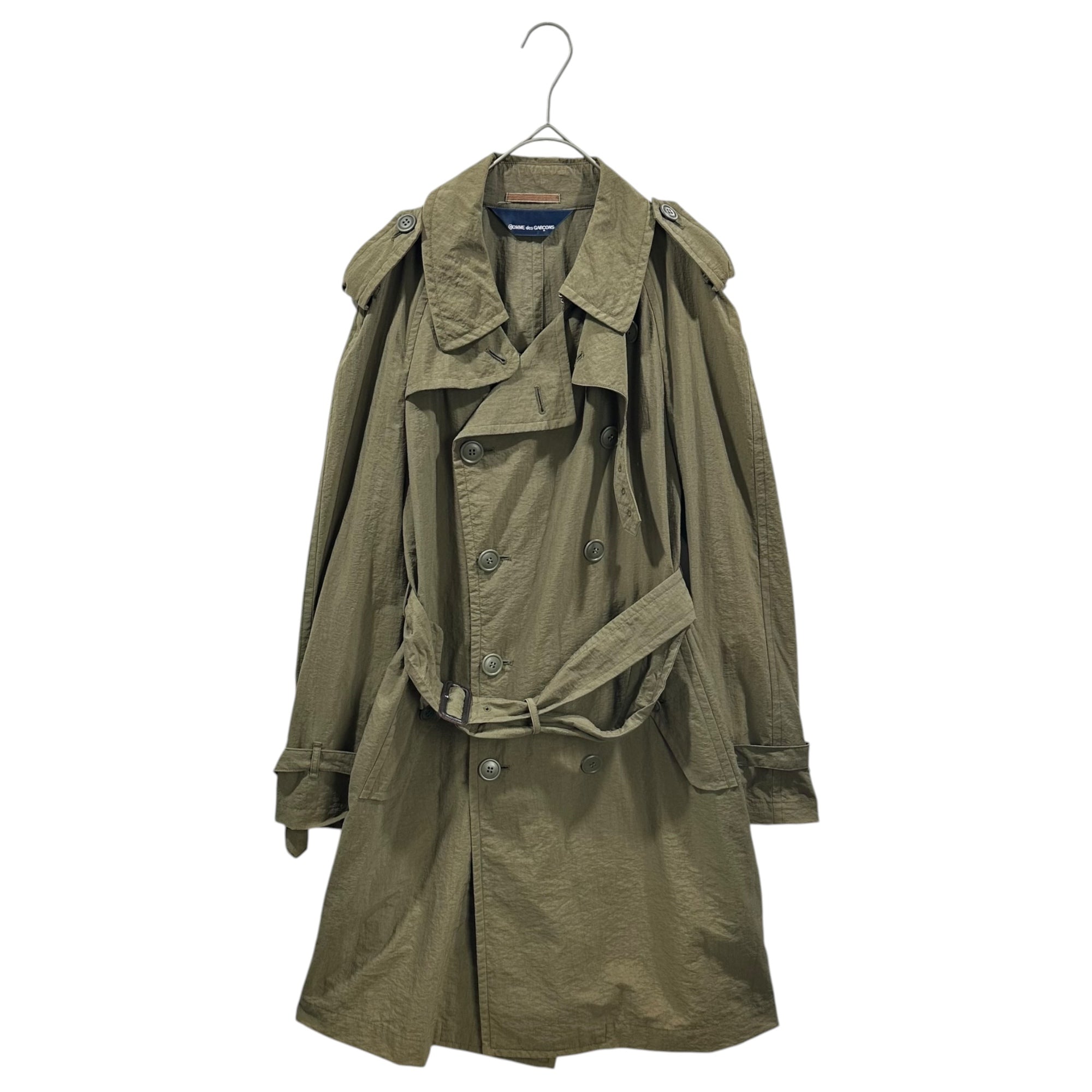 COMME des GARCONS(コムデギャルソン) 1998SS Aoyama Exclusive Nylon Trench Coat 青山限定 ナイロン トレンチ コート KX-814070 FREE カーキ AD1997 90s アーカイブ
